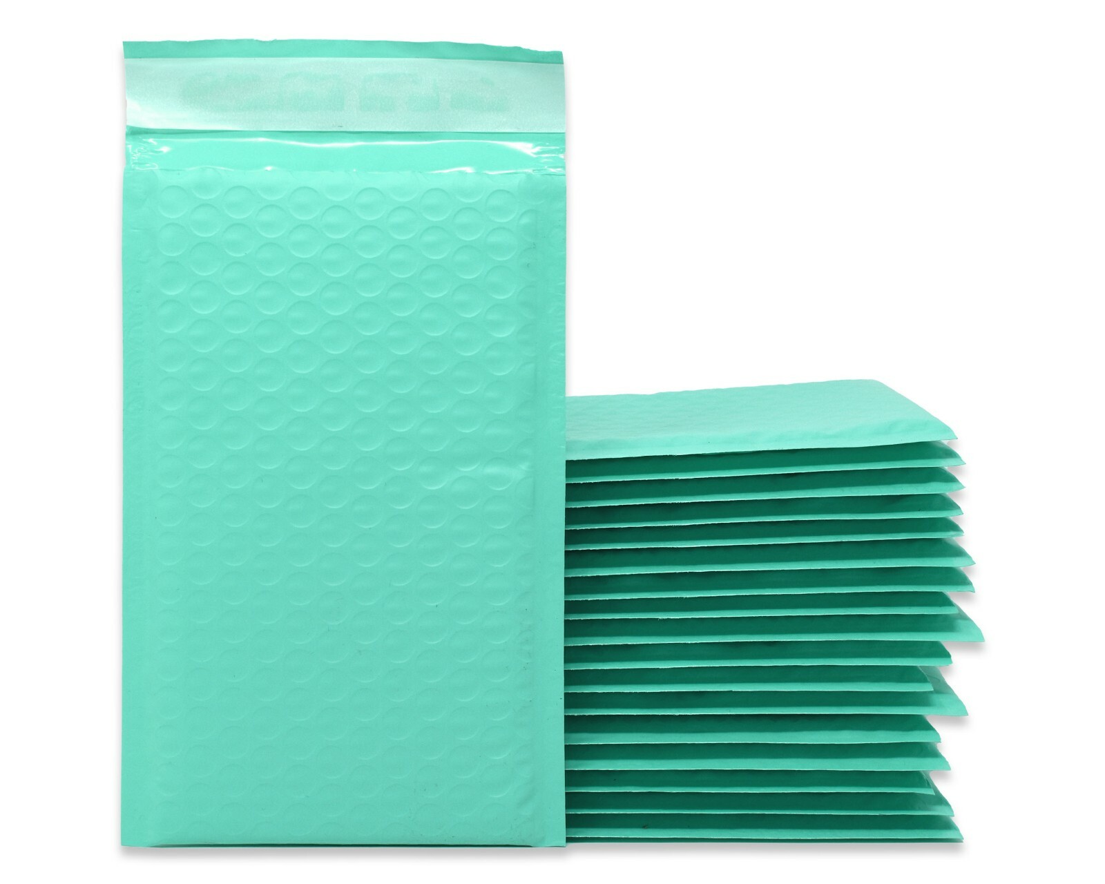 4×8, 6×10, 8×12, 10×15, 14×20 Cyan Aqua Mint Colored Poly Bubble Mailers!