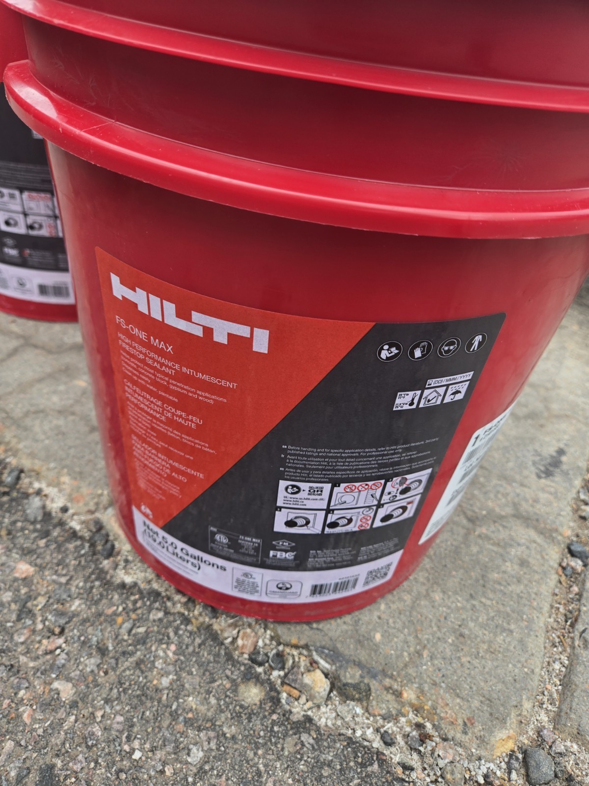 Brand New Hilti FS-One max 5 Gallon New Sealed 2027 Expiration Firestop 2101533