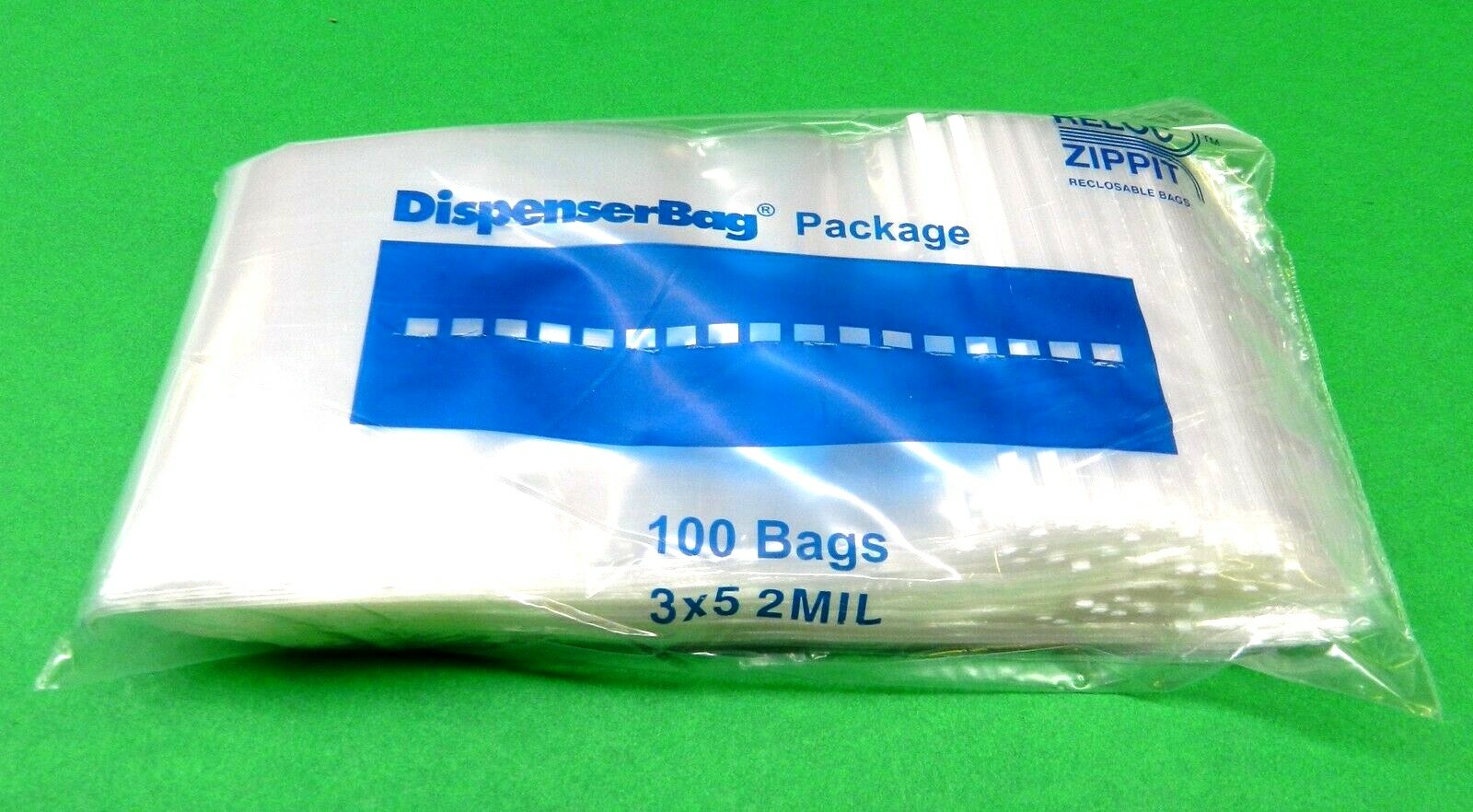 1000 3″x5″ Reloc Zippit Bags Clear 2Mil Reclosable Zip Seal Slide Lock Baggies