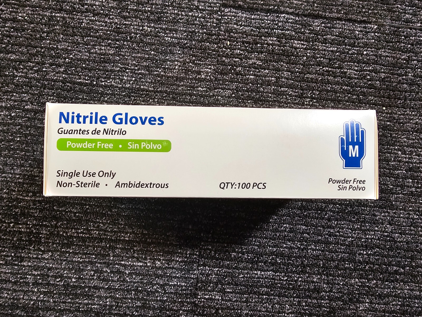 (1000-PIECES) Huayuan Blue Disposable Nitrile Exam Gloves Powder-Free Medium