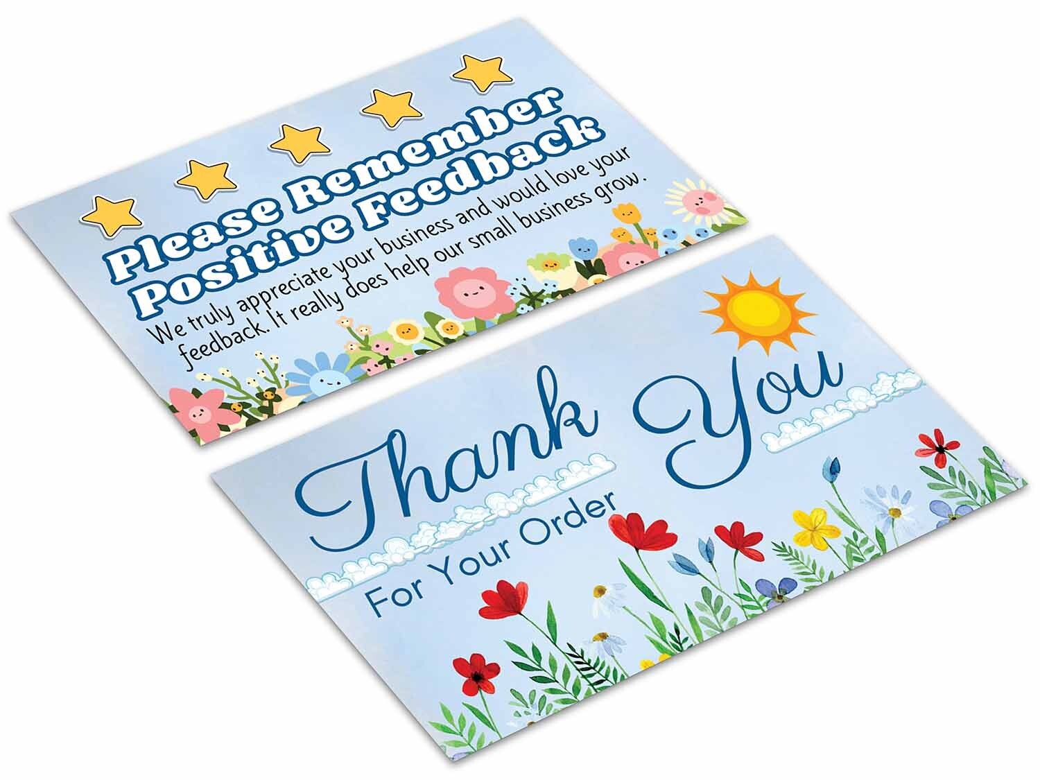eBay Seller Thank You For Your Order Cards Small Business Leave A Review Notes