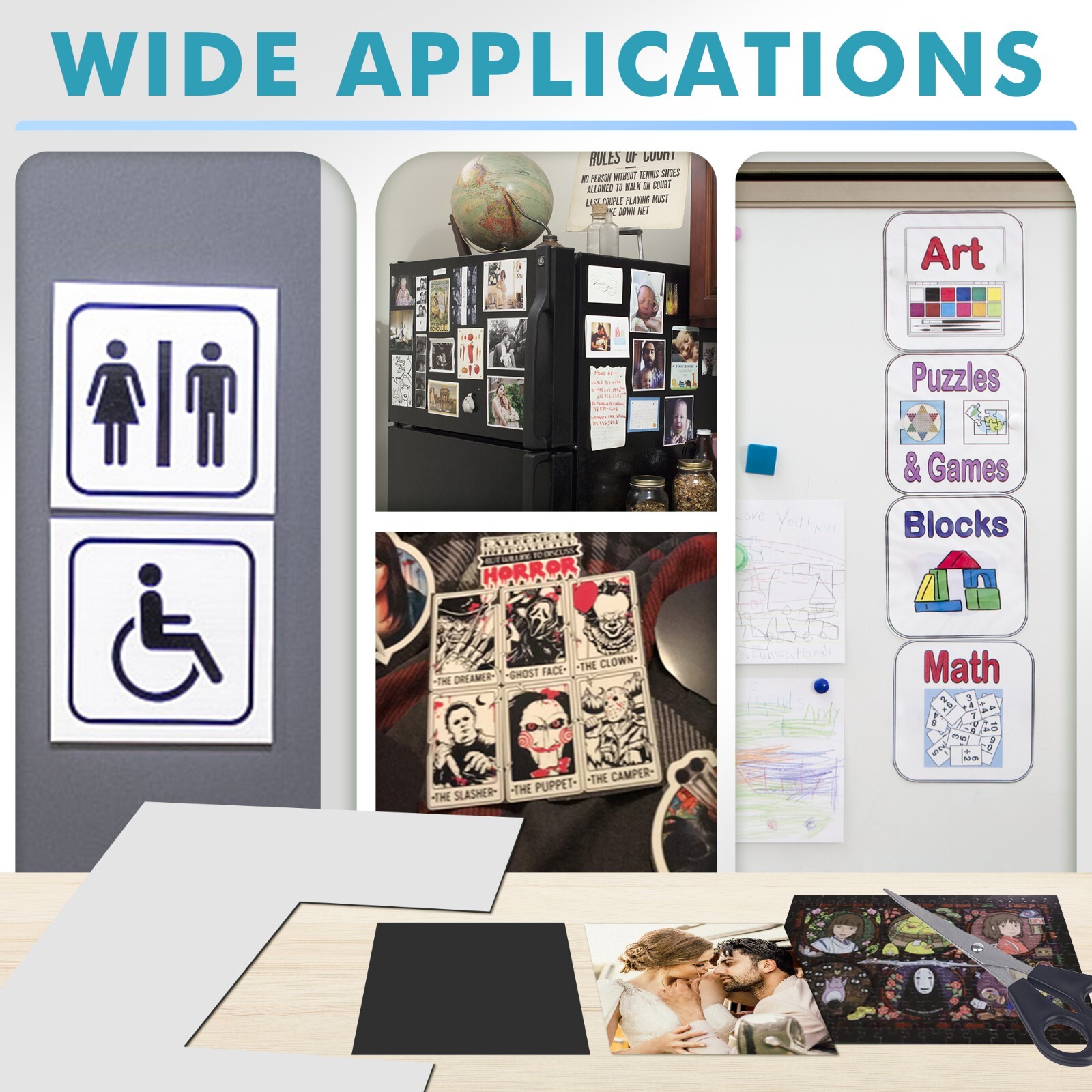 Strong Flexible Self Adhesive Magnetic Sheet 5×7 Photo Magnet Sheets 20 Mil 5PK