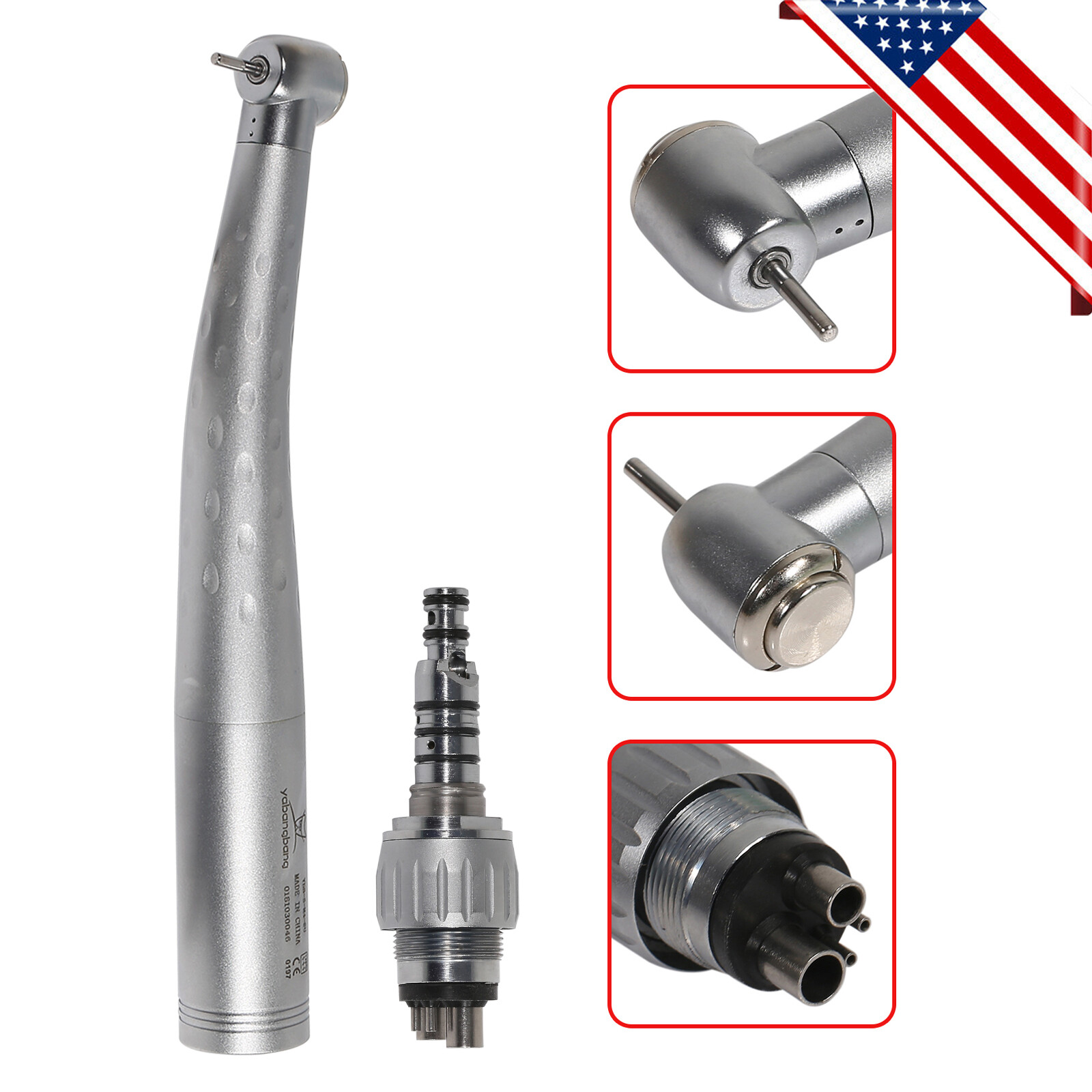 GB4 Dental High Speed Handpiece Turbine +4 Hole Swivel Quick Coupler