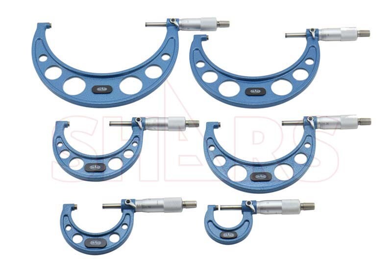 SHARS 0-6″ SOLID METAL FRAME MICROMETER SET NEW R}
