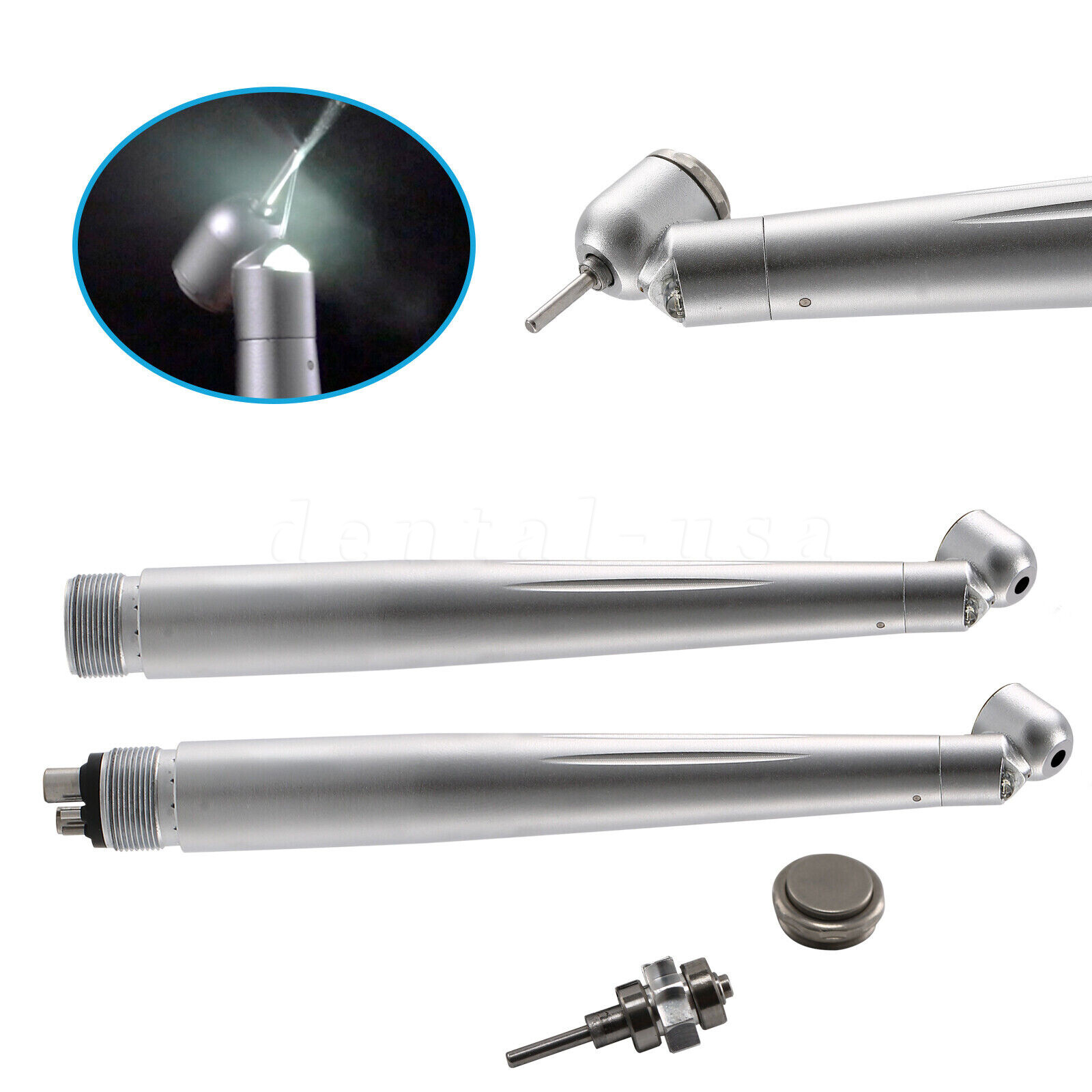 45°Angle Dental LED PANA MAX High Speed Handpiece Fit for NSK type Mini Turbine
