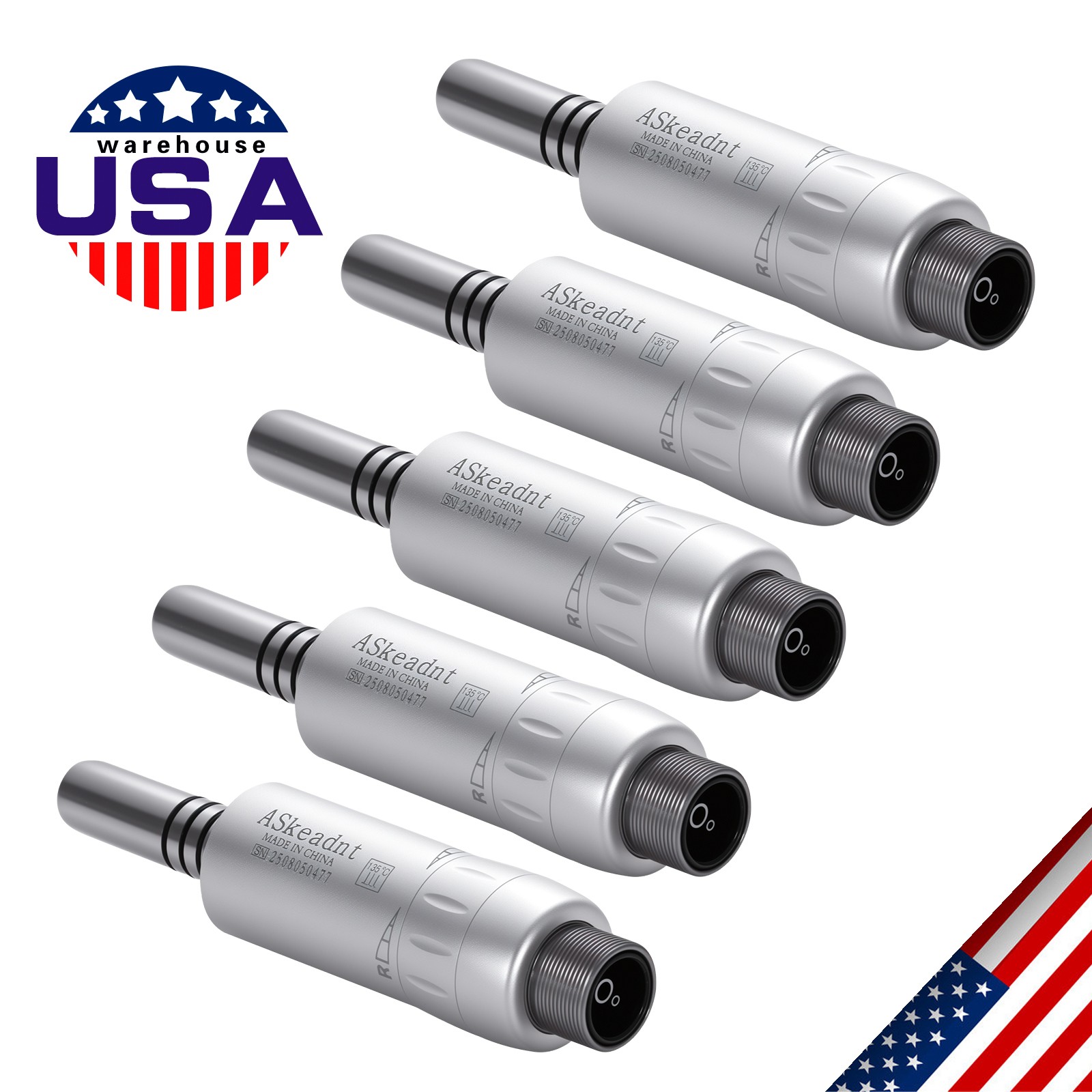 1-10 ASK Dental Slow Low Speed Air Motor Handpiece Internal Water Spray 2 Hole