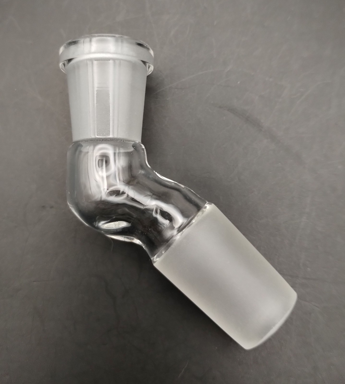 B Quality 14F-18M 45 Degree Angle Glass Ground Joint Attachment Adapter Elbow