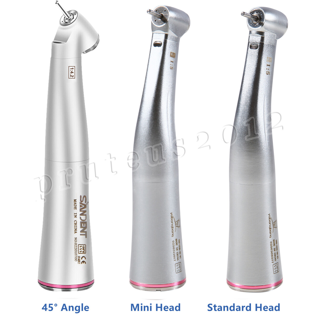 Dental 1:5/1:4.2 Increasing Fiber Optic LED Electric Contra Angle Handpiece
