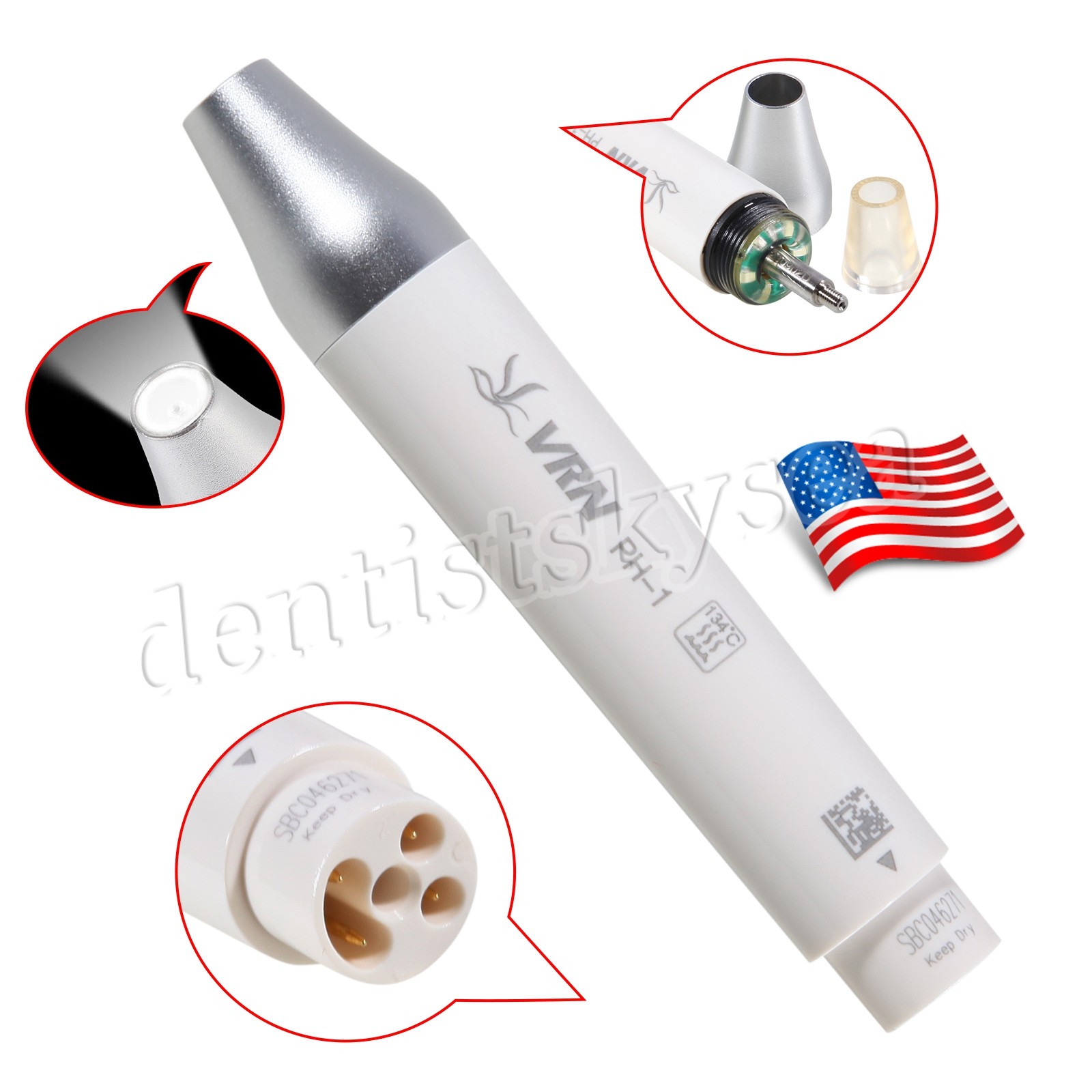 1/5/10Pcs VRN Dental Ultrasonic Scaler LED Handpiece HP-5L For Woodpecker EMS
