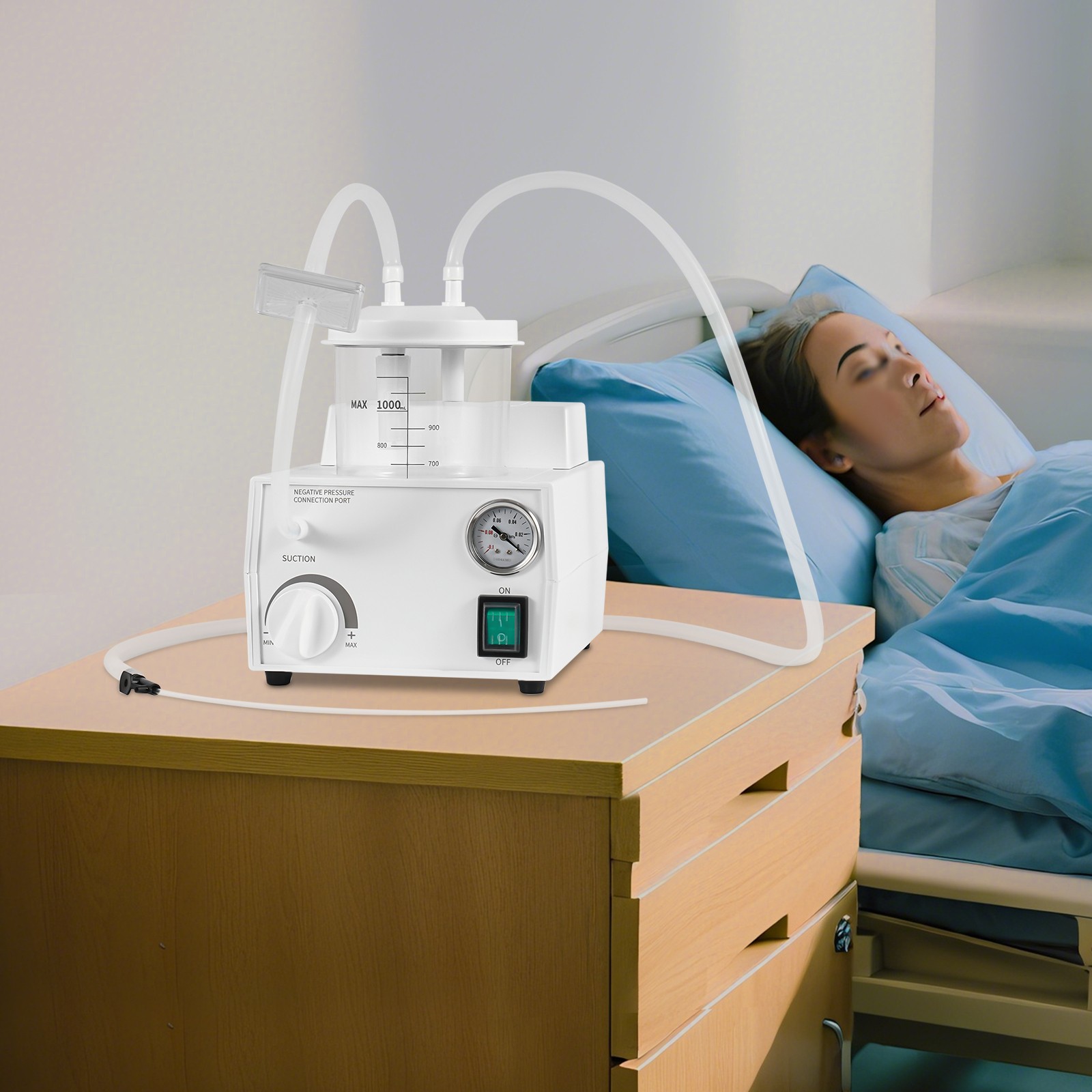 Vacuum Phlegm Quiet Suction Unit Portable Medical Emergency Aspirator Machine US