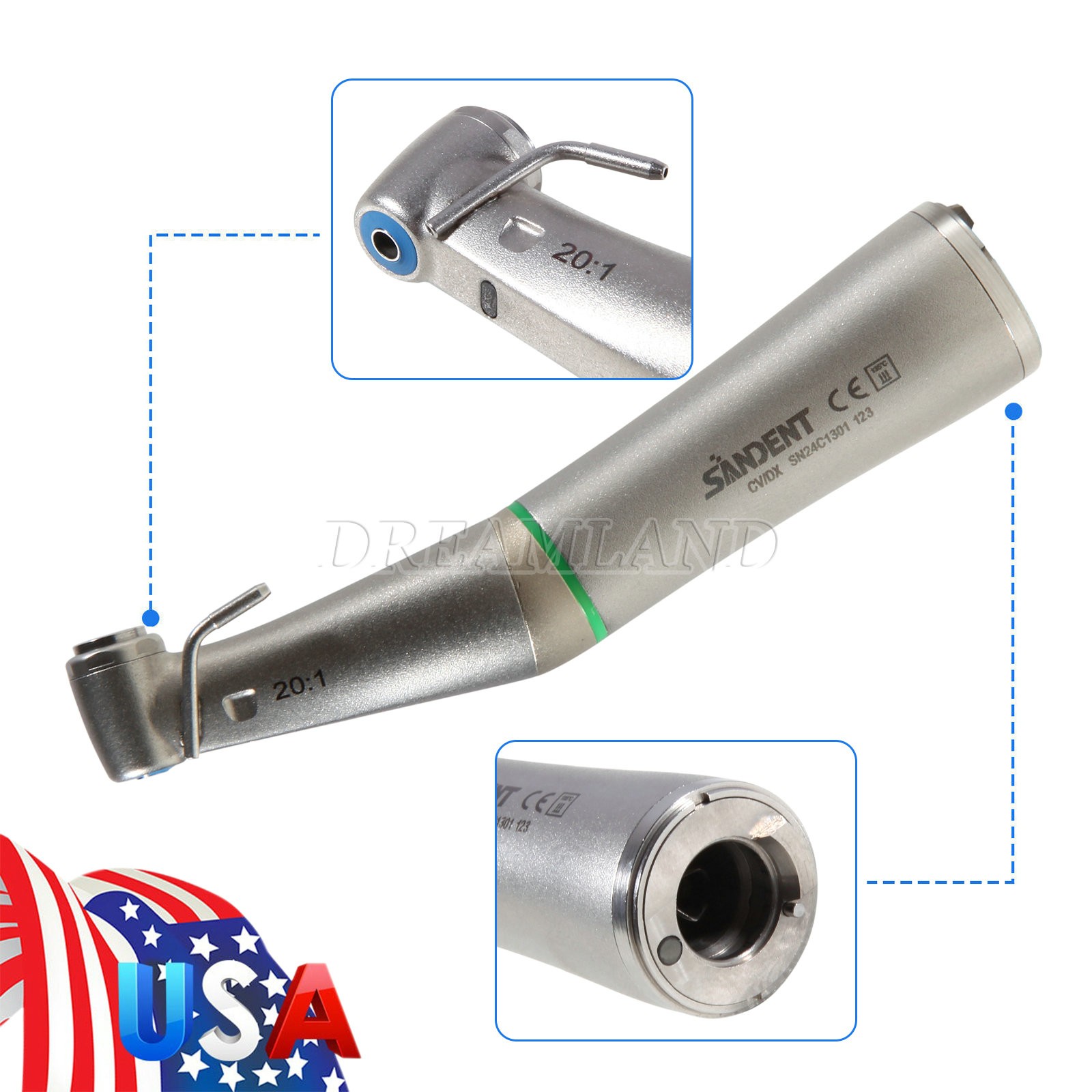 Dental Cordless LED Curing Light 3 Second iLED Cure Lamp Woodpecker DTE Style V3