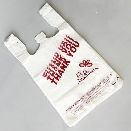 T-Shirt Bag Thank You Plastic Grocery Retail Carry Out Bags 10.5” x 6” x 20”