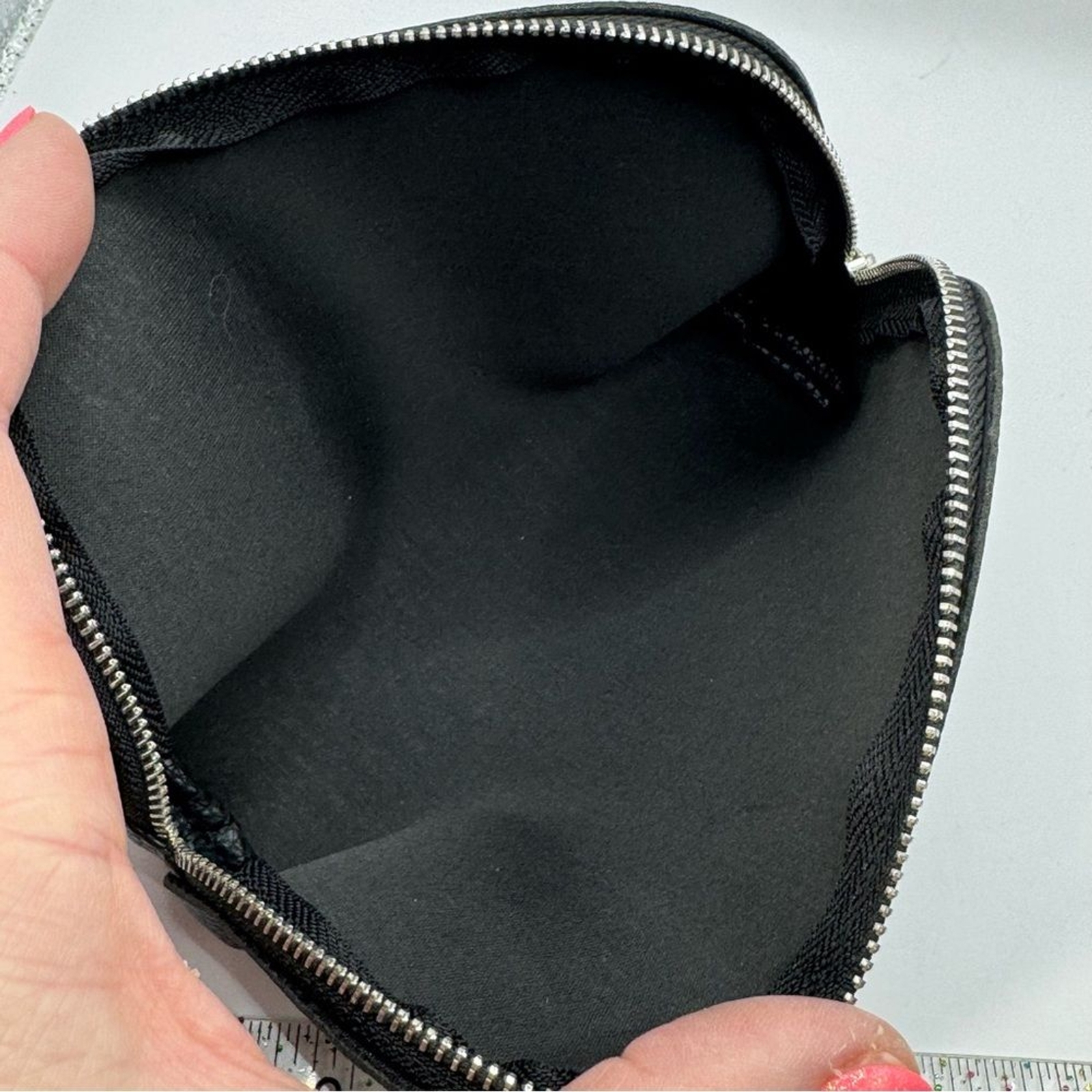 The White Company British airways black travel makeup cosmetic bag pouch