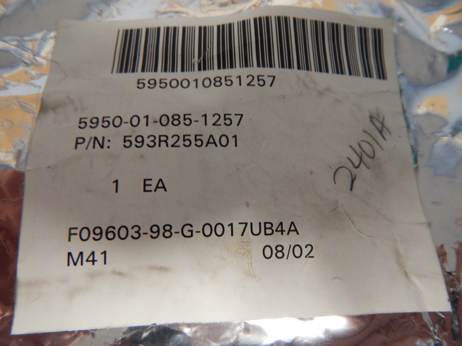 *1 PIECE* – PN# 593R255A01 – TRANSFORMER – NSN: 5950-01-085-1257