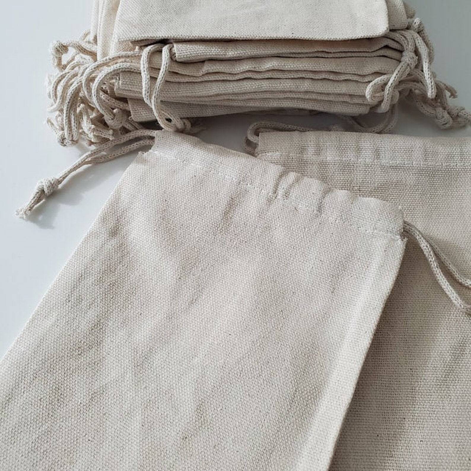 12 x 20 Inches Canvas Cotton Double Drawstring Reusable Premium Quality Bags