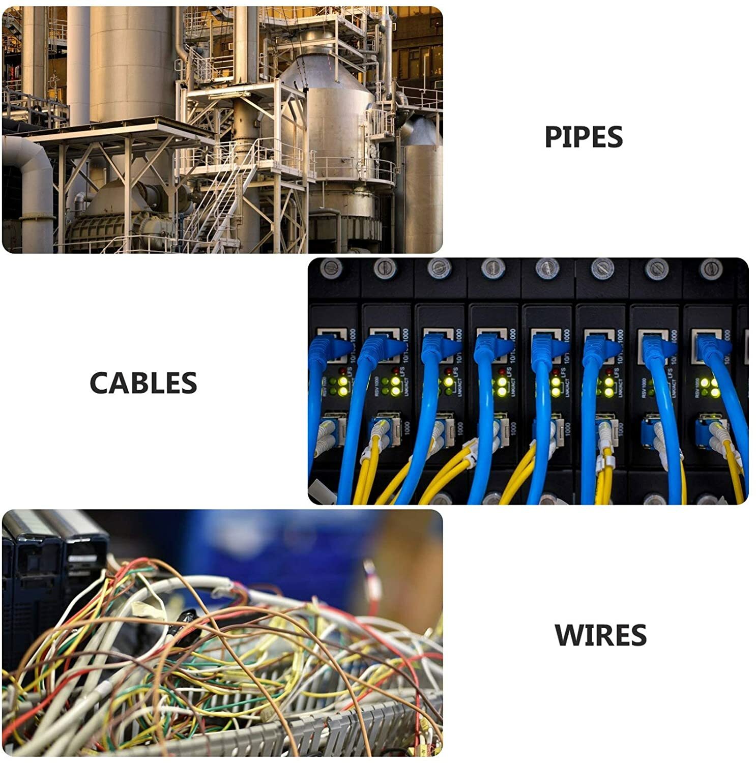 Split Cable Management Wire Loom Tubing for Electrical Wire Cover 3&25 Feet Lot