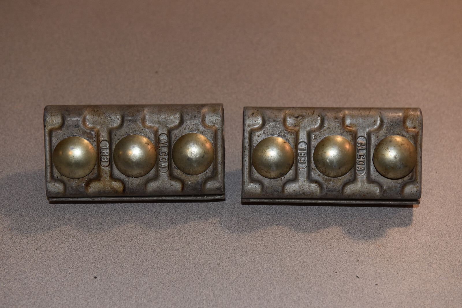 Pair (2) of Alcoa 183 parallel cable connectors