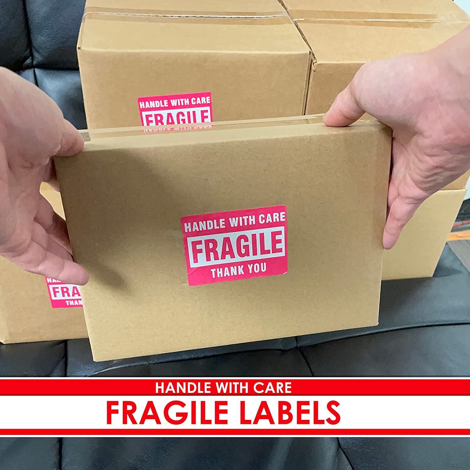 2000 Fragile Stickers 2×3 Handle with Care Thank You Warning Labels Mailing US