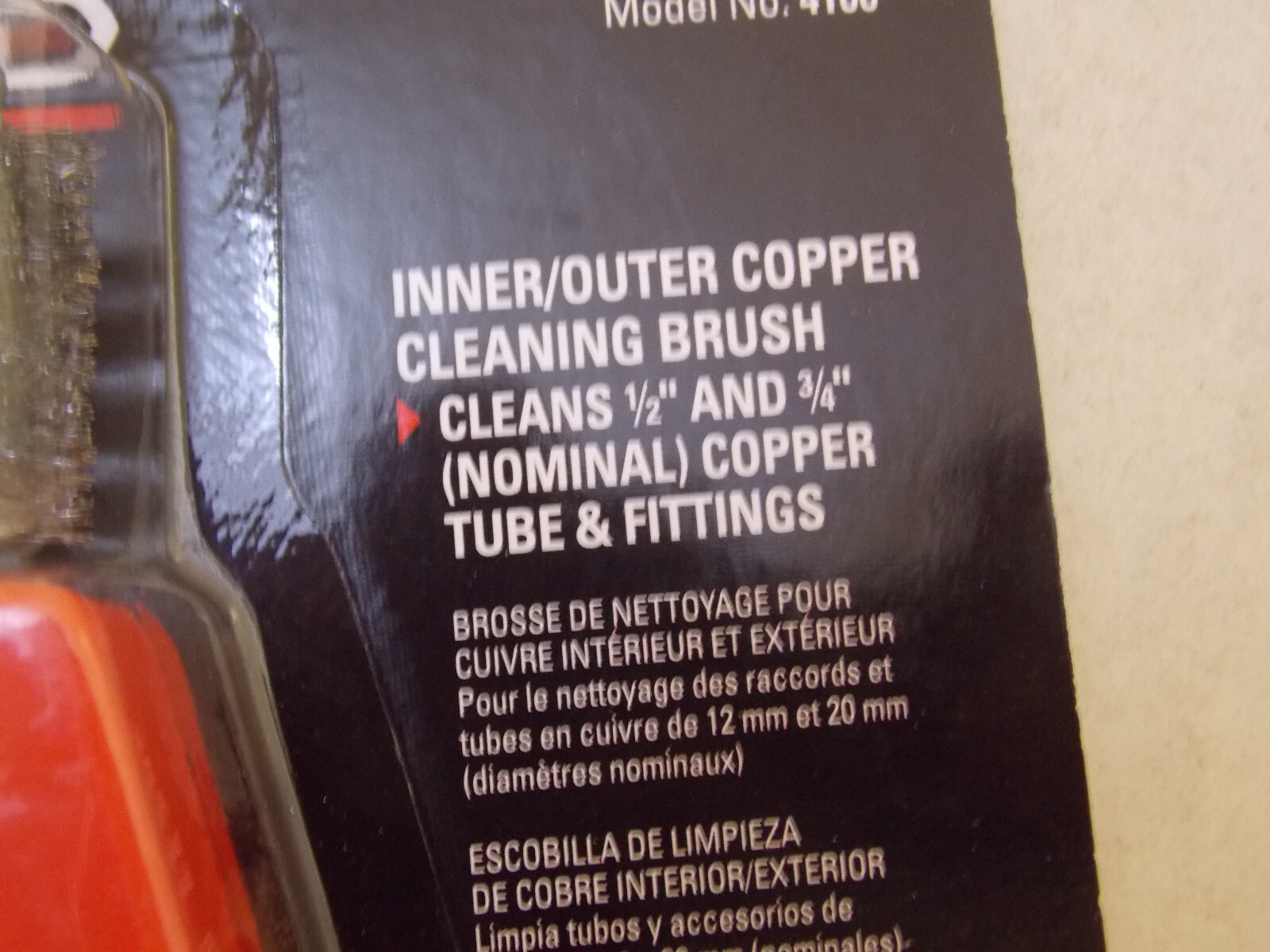 Ridgid 4100 1/2″ to 3/4″ Inner-Outer Cleaning Brush for Copper Tubing , 34142