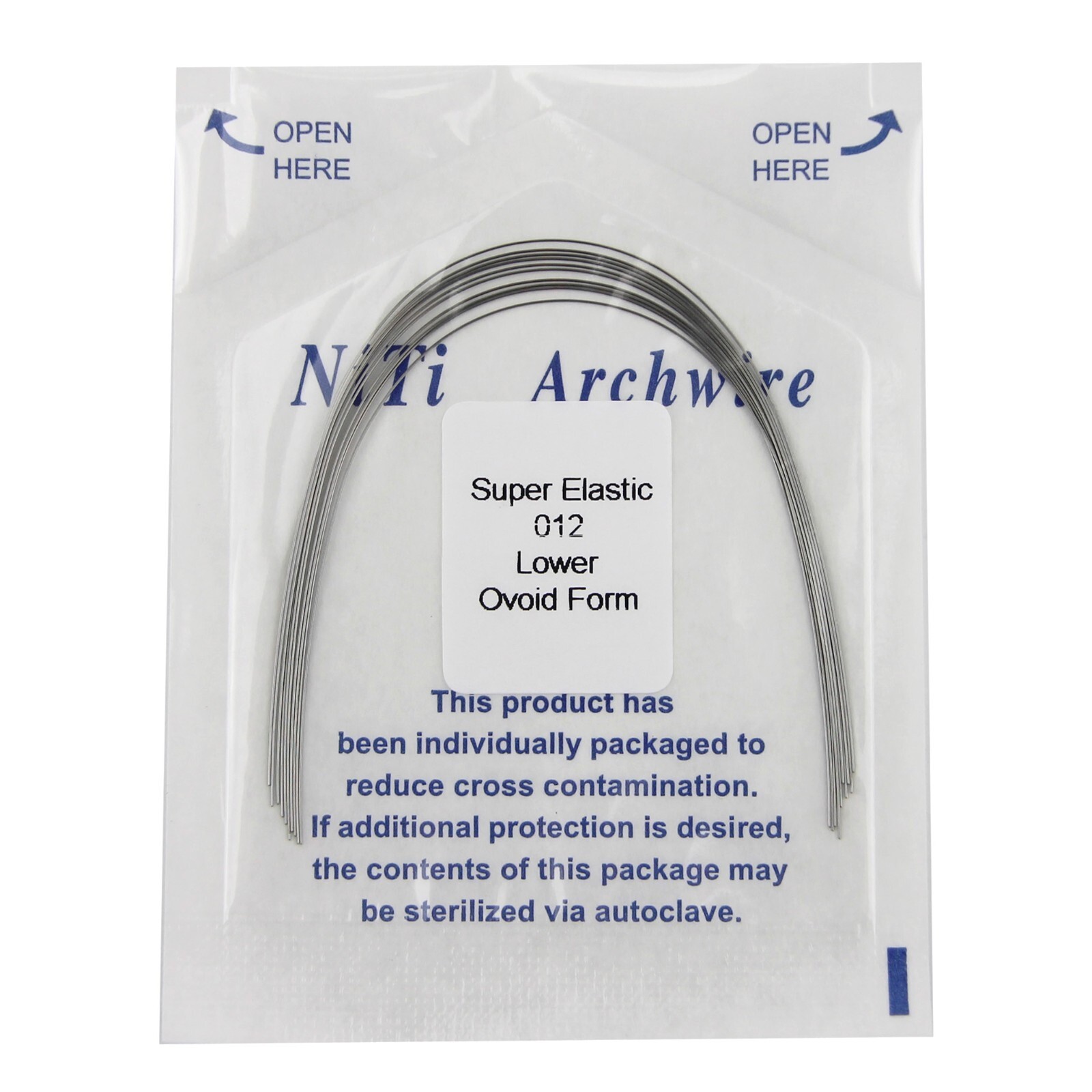 100Pcs Dental Orthodontic Arch Wire Super Elastic NiTi Round Ovoid Form 012-020
