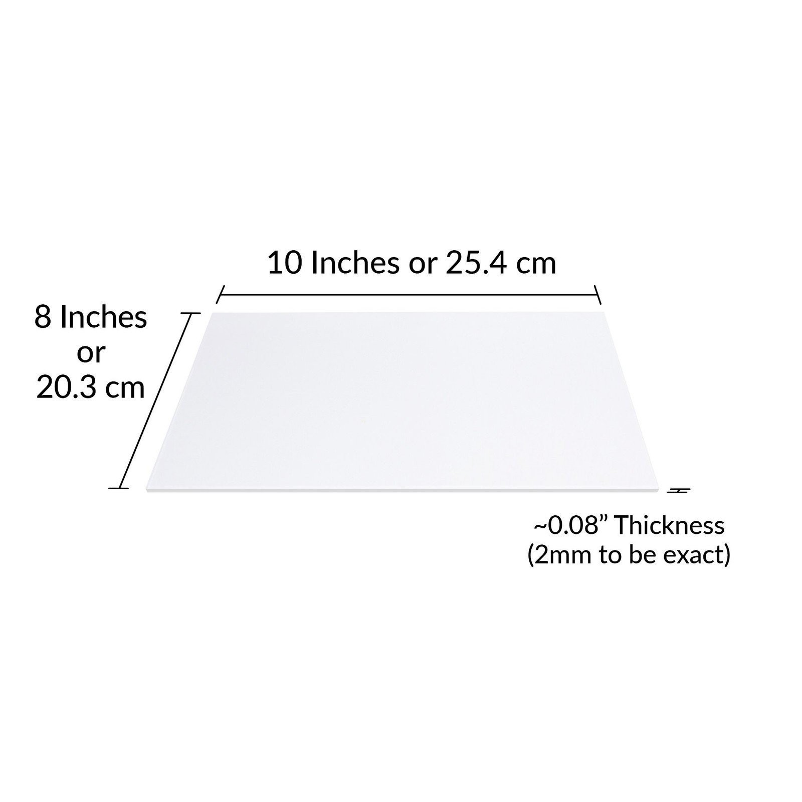 [5-Pack] SimbaLux® Acrylic Sheet Clear 8”x10” 0.08” Thick (2mm) Plexiglass