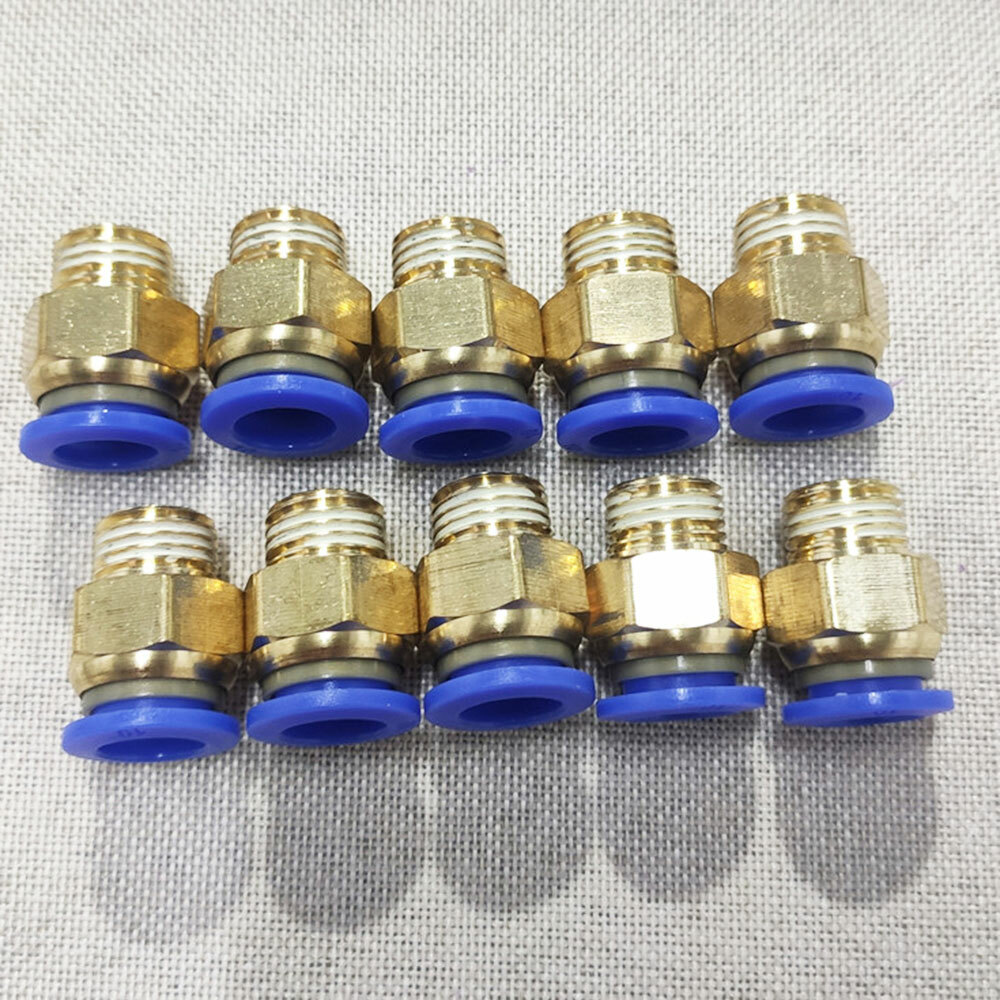 10Pc 10mm 3/8″ OD Tube X 3/8″ NPT Pneumatic Push To Connect Air Fitting