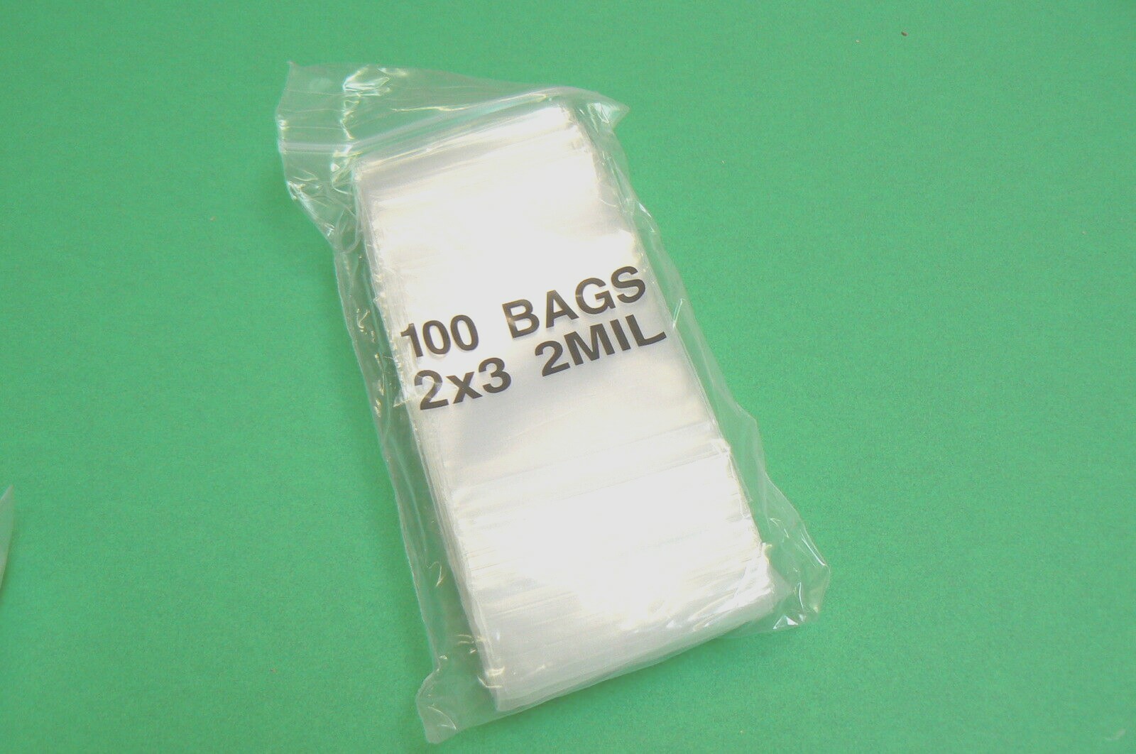 Zip Seal Lock Bag 2×3 Clear 2 Mil Resealabe Zip Slide Baggies Poly 2″ x 3″ 100Pc