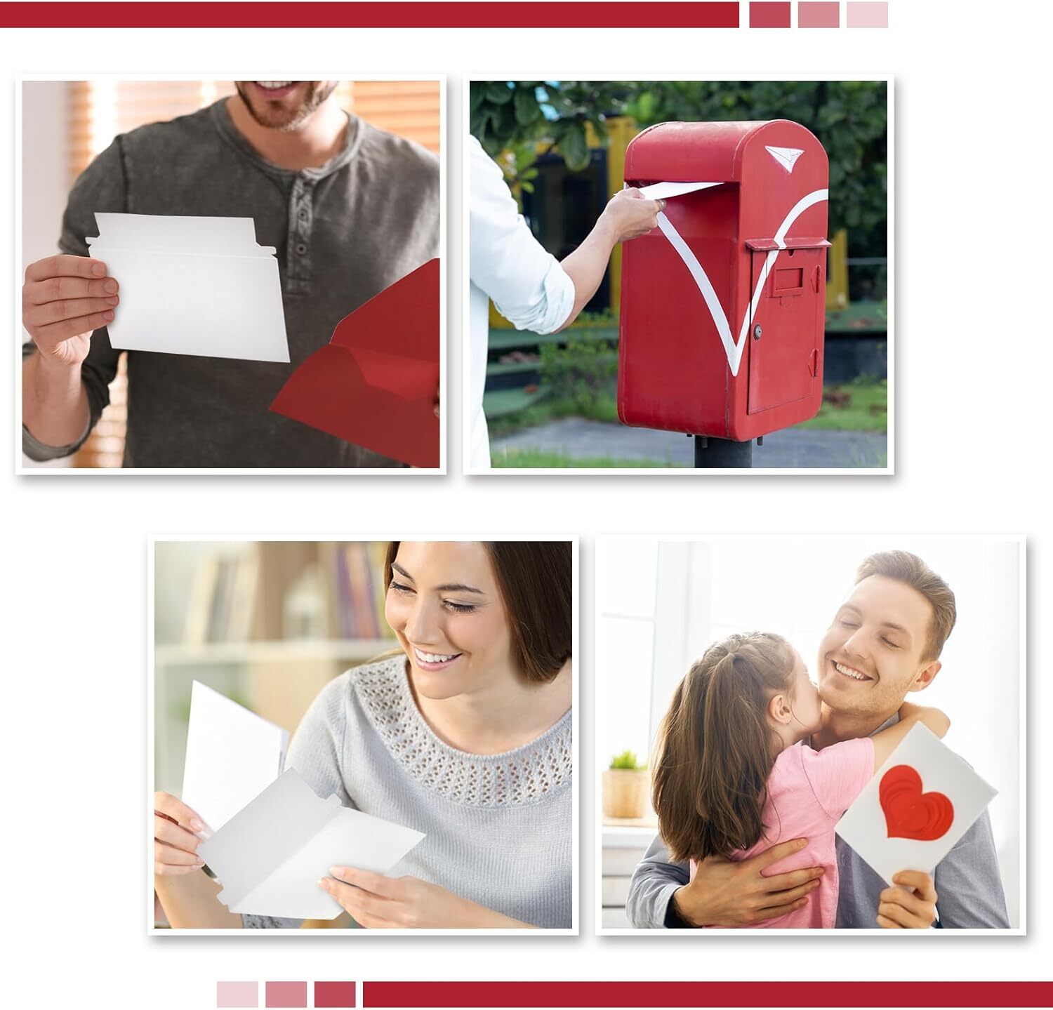 25-1000pcs 6.5 x 4.5 White RIGID PHOTO SHIPPING FLATS CARDBOARD ENVELOPE MAILERS