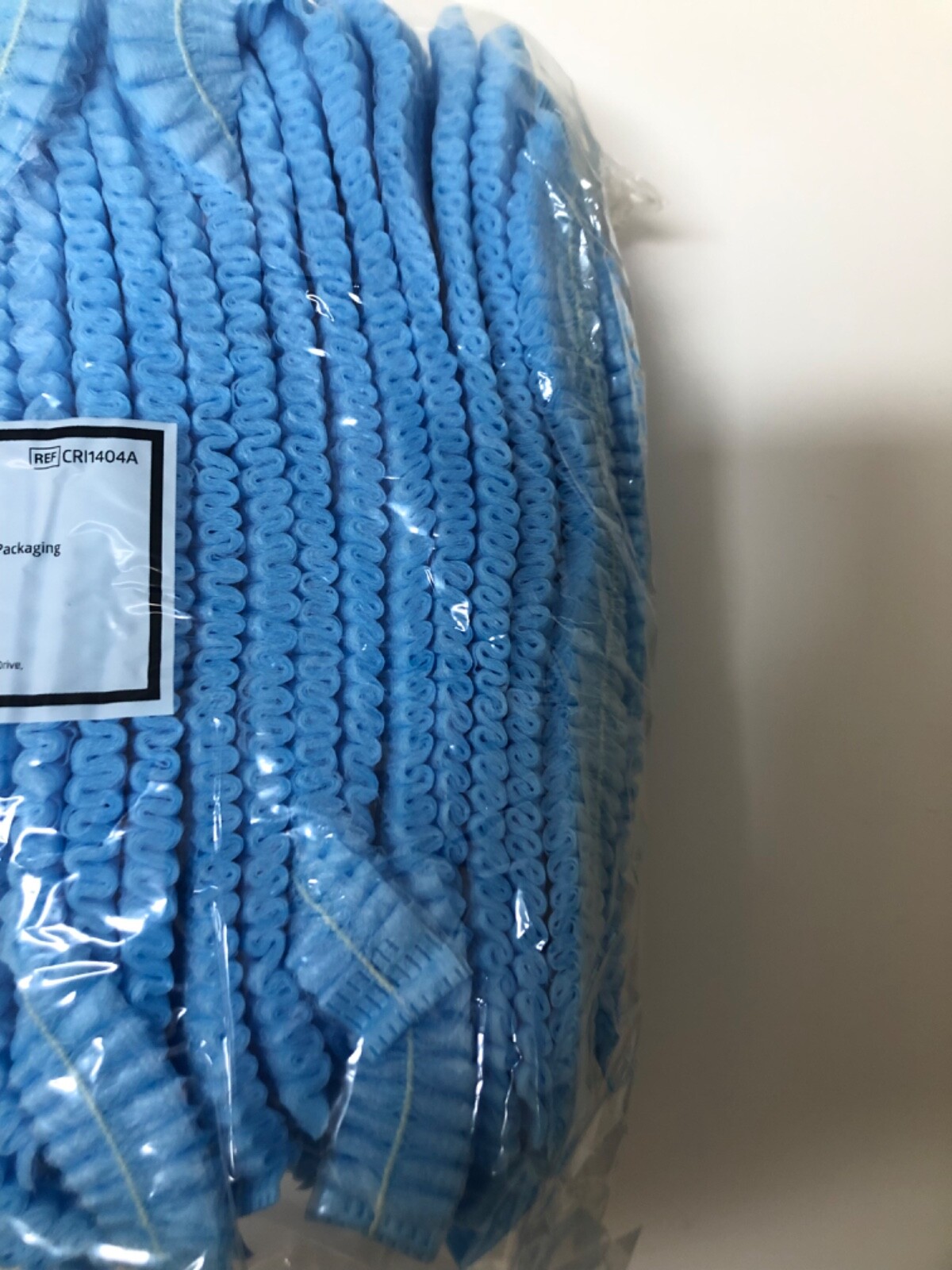 100 Count – Medline 24″ Blue Bouffant Cap Non Woven Disposable Hairnet Large