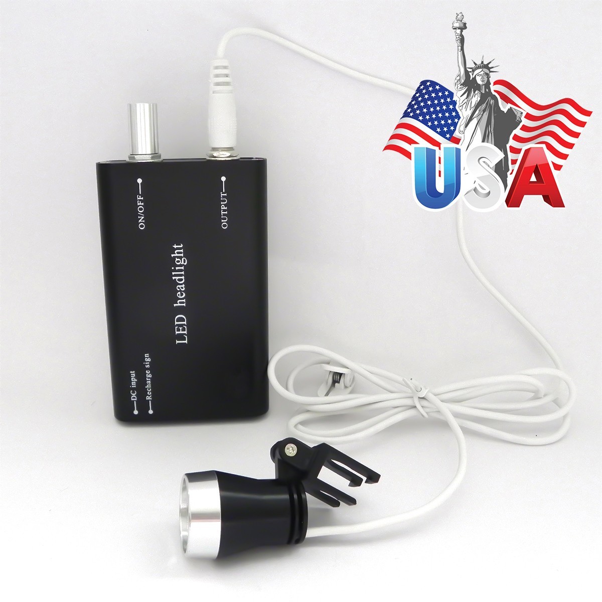 Rechargeable LED Head Light for Dental Surgery 30000 Lux Lightweight Portable