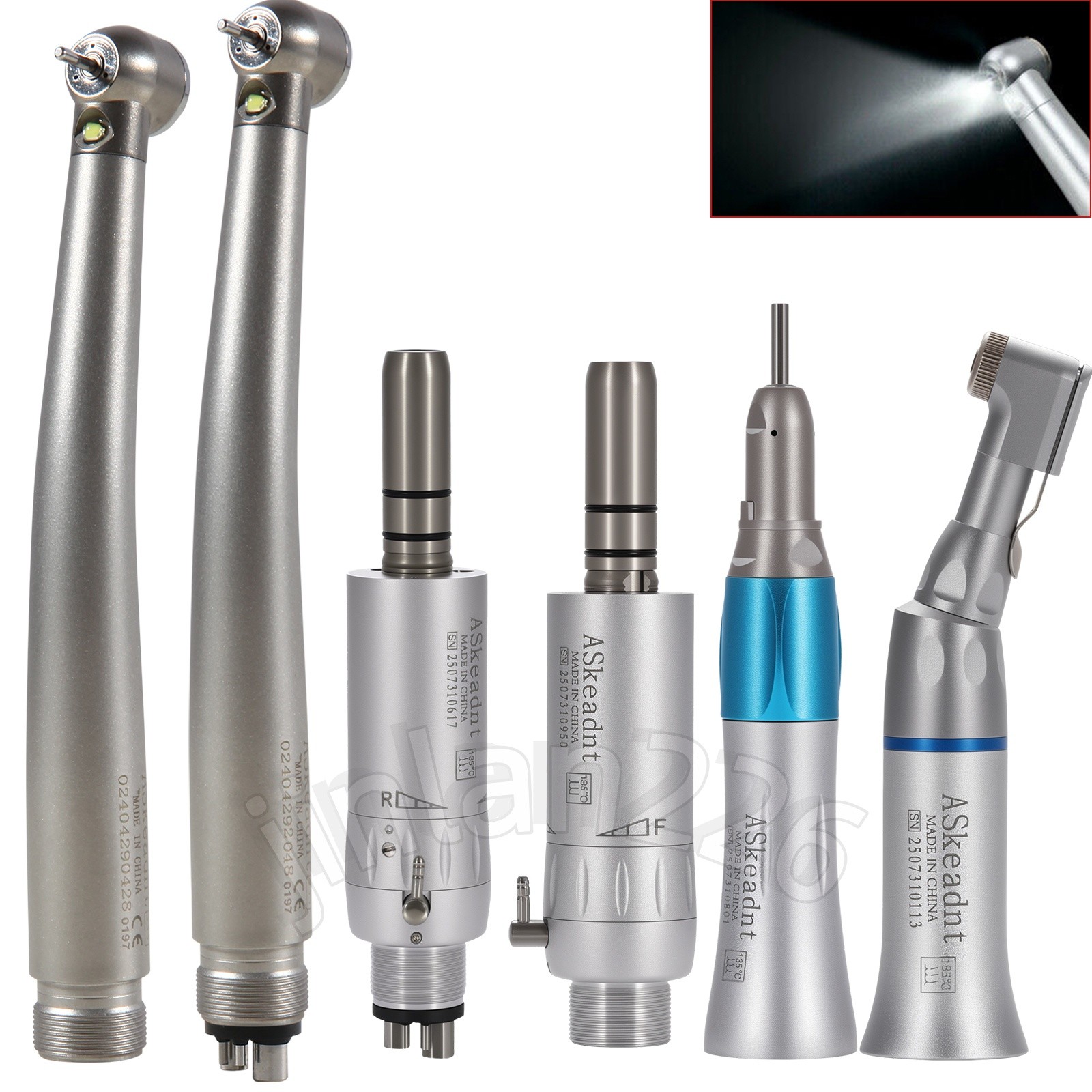 NSK Style Dental Pana Max LED High low Speed Handpiece Air Turbine kit 2/4 Holes
