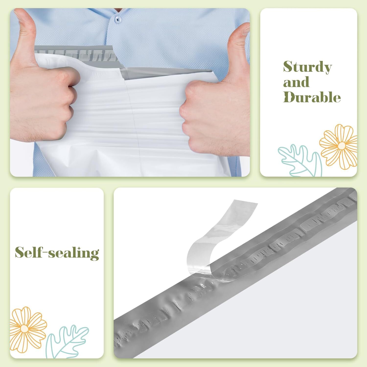 1000 – 12×15.5 Tuff Poly Mailers Envelope Bags 2.5Mil Thick 12″ x 15.5″ 1000 Pac