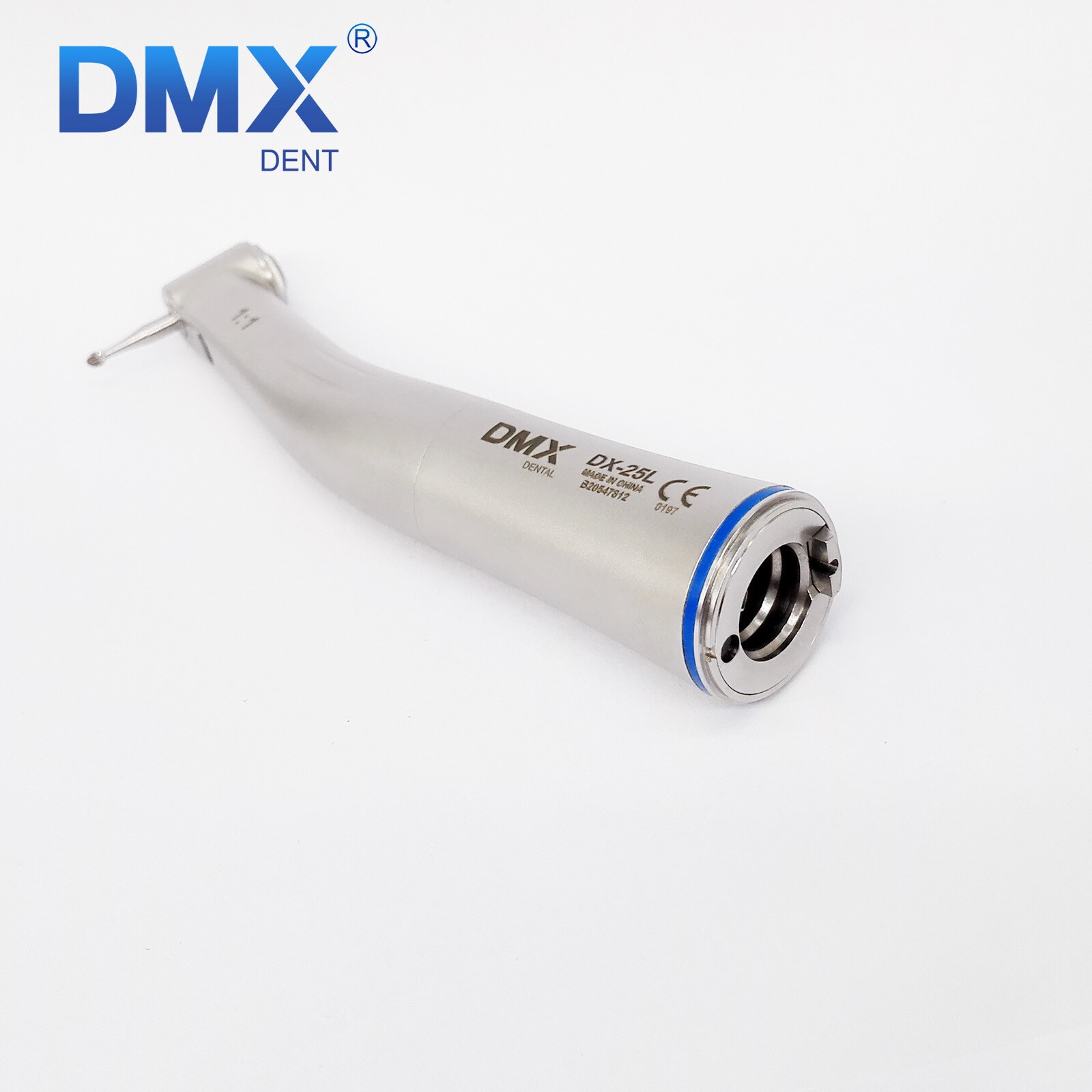DMXDENT Dental 1:1 Fiber Optic LED Contra Angle Handpiece Low Speed Fit NS & K