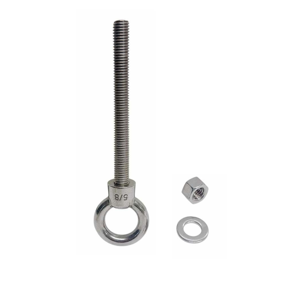 Marine Boat T316 Stainless Steel 5/8″ x 6″ Shoulder Eye Bolt 3,200 Lbs WLL