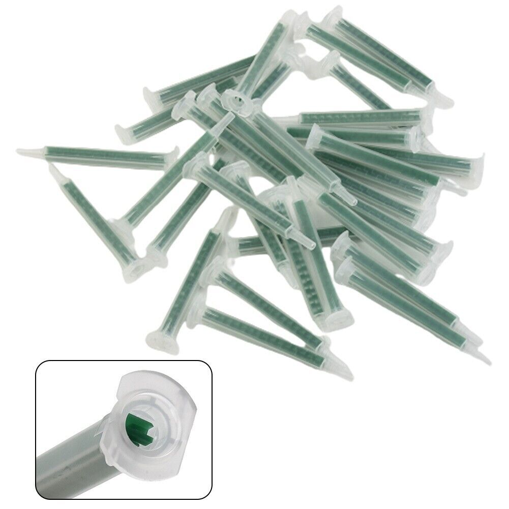 50pcs Static Mixer AB Glue Adhesive Mixing Nozzles Epoxy Resin Glue Mixing Tube