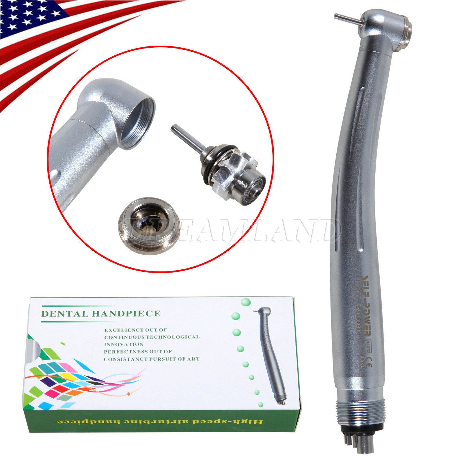 10pcs Dental High Speed Handpiece Turbine 4 Holes NSK Pana Max Style Clean Head