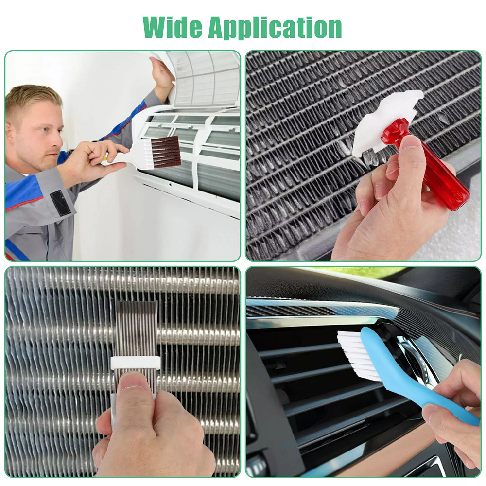 5in1 Air Conditioner Fin Cleaner Set Fin Comb Condenser Straightener Clean Brush