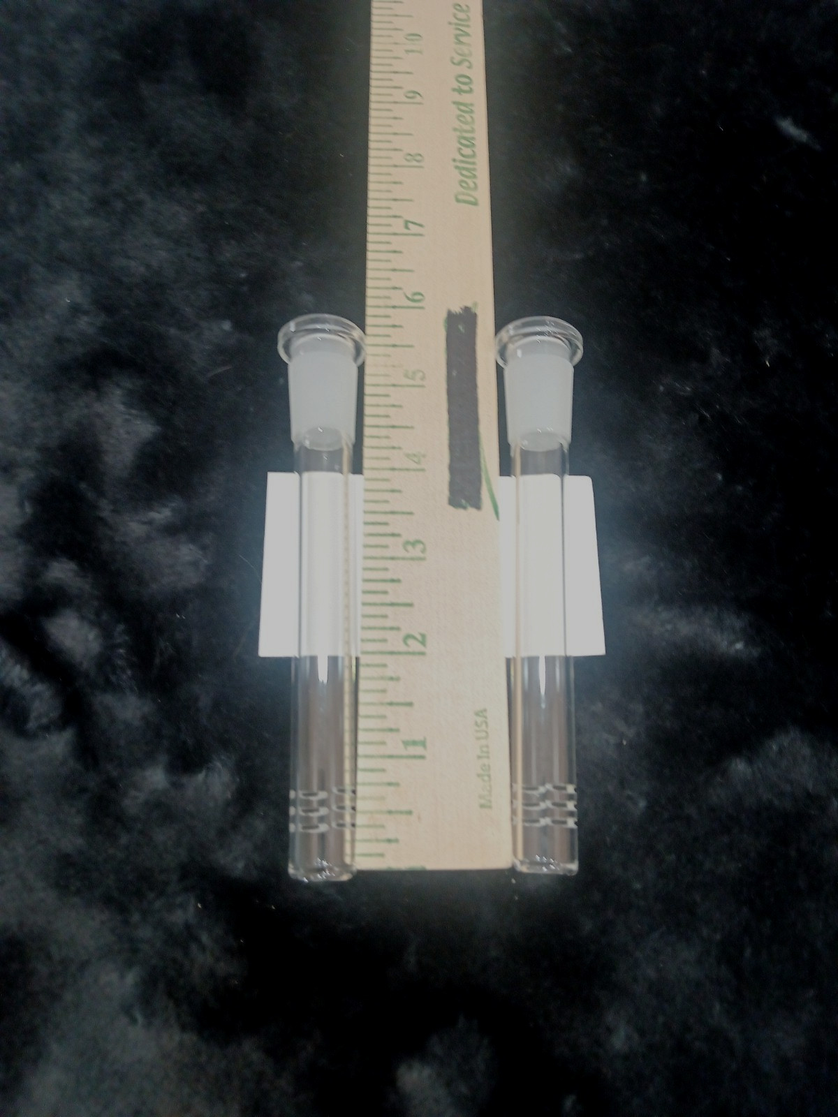 2 PACK 6 Cuts Glass Water Pipe Downstem Diffuser 14MM To 18MM 4.0″ and 4.5″