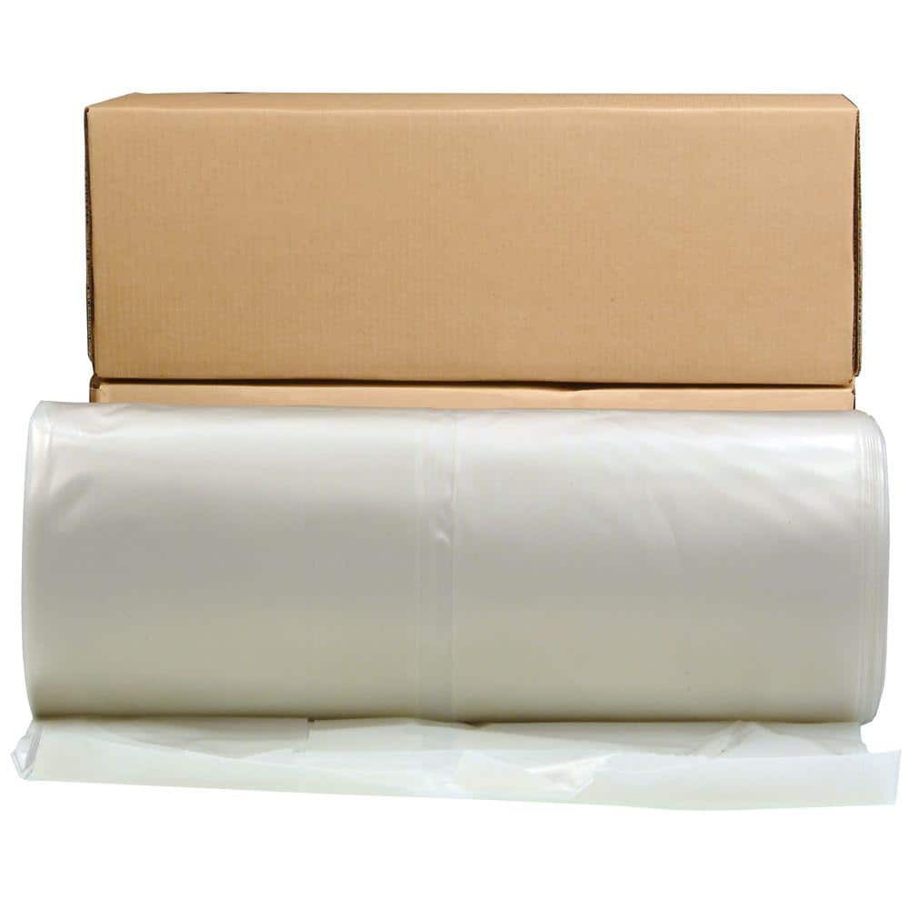 Plastic Sheeting Roll Tarp Cover Extra Heavy Duty 12′ x 100′ Clear Opaque 6 mil
