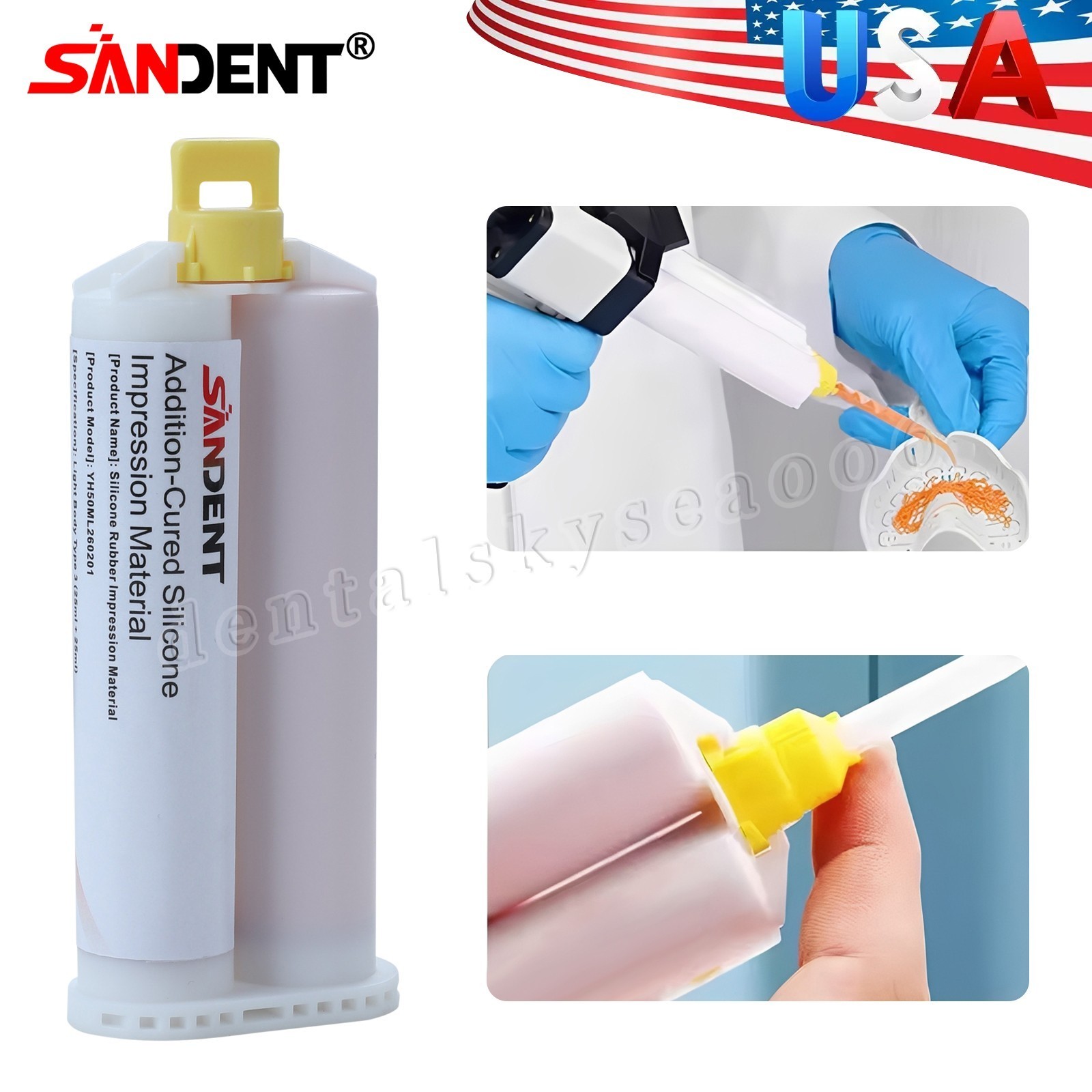 Dental LIGHT BODY REGULAR Set VPS PVS VPS Impression Material 50ML Cartridges