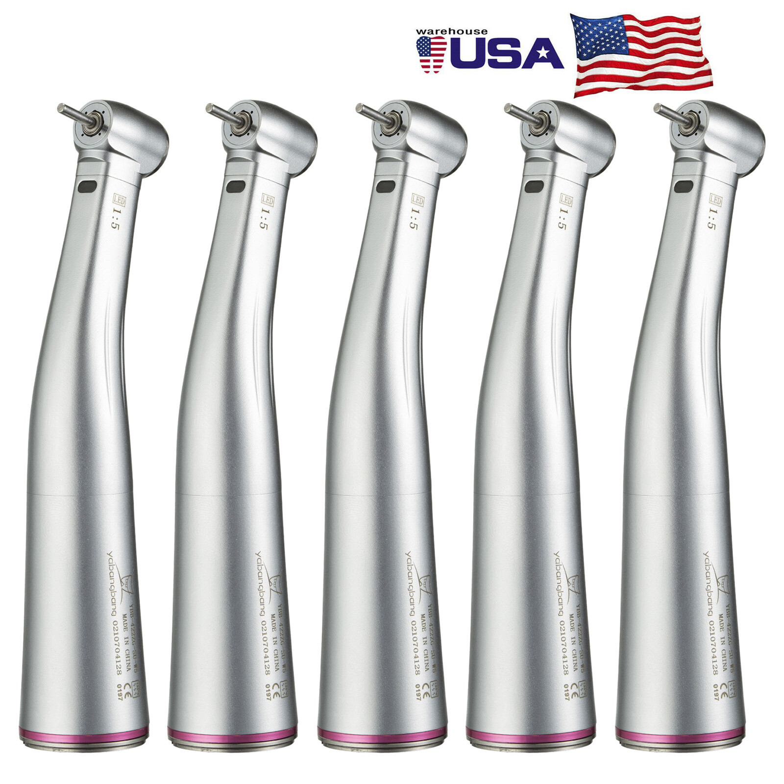 Dental 1:5 Increasing Contra Angle Handpiece Inner four Spray Fit KAV/NSK