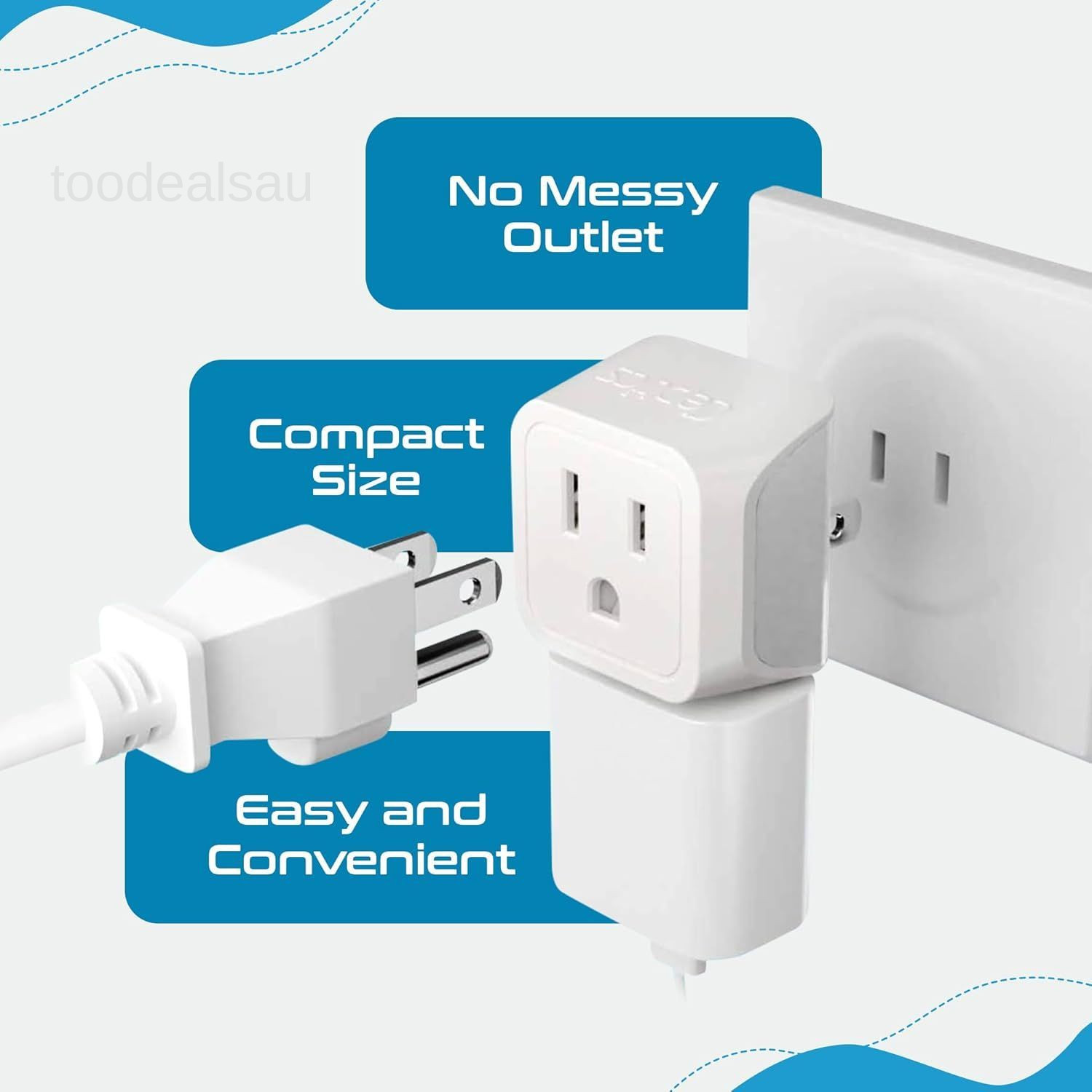 Japan, Philippines Travel Adapter Plug by Ceptics – USA 3 1 Pack, white gray