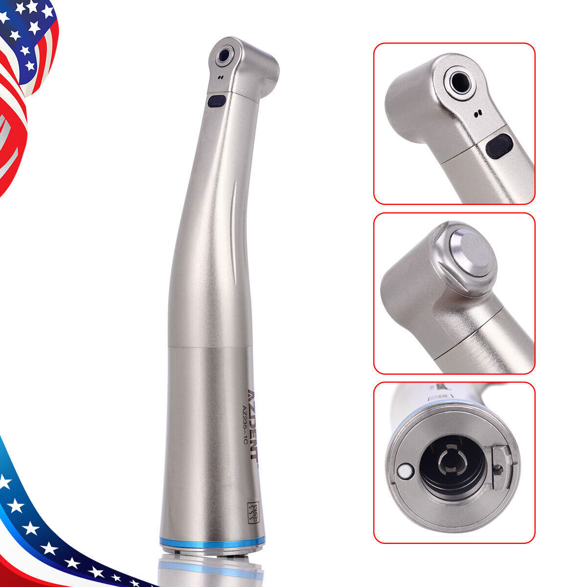 AZDENT Dental Brushless LED Electric Micro Motor/1:5 1:1LED Increasing Handpiece