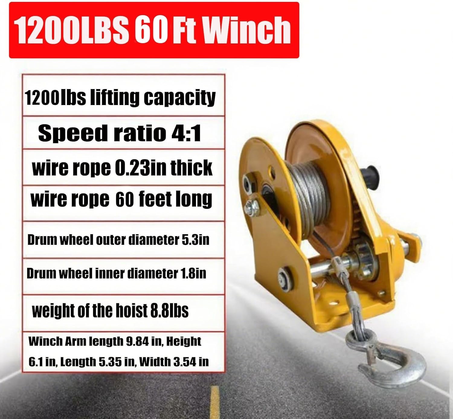 Air Conditioner Lifting Tool 50 FT Height 1200 LBS Air Conditioner Lifting Crane