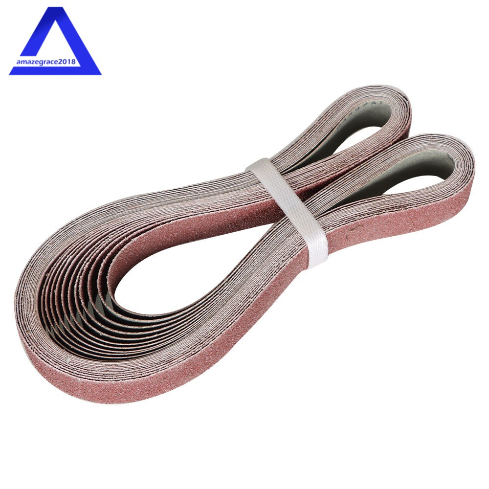 12 Pack 1″ × 42″ 60 80 120 150 240 400 Grit Aluminum Oxide Belt Sanding Belts US