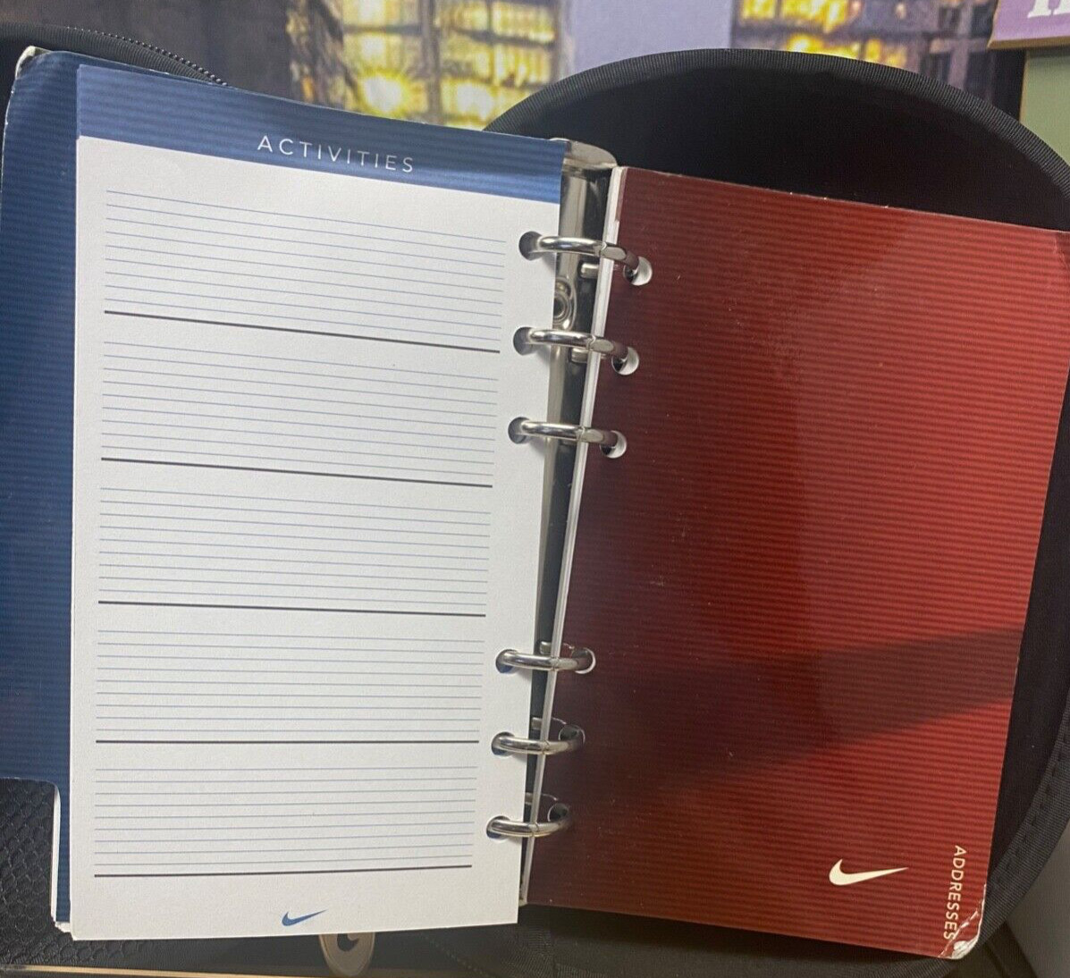Channel Your Inner Champion: Vintage Nike Student Day Planner Organizer Folder