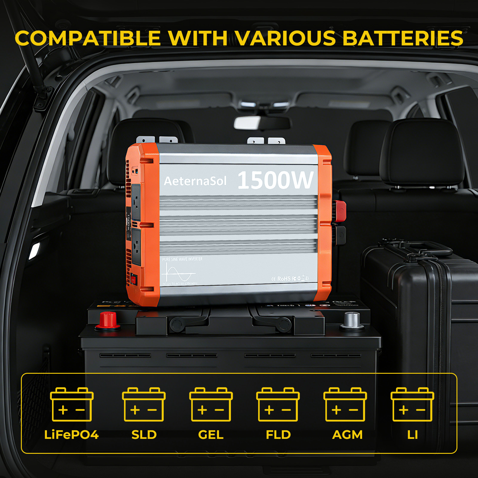 1500W Peak 3000W off-grid system for water pump LCD and Pure Sine Wave Inverter