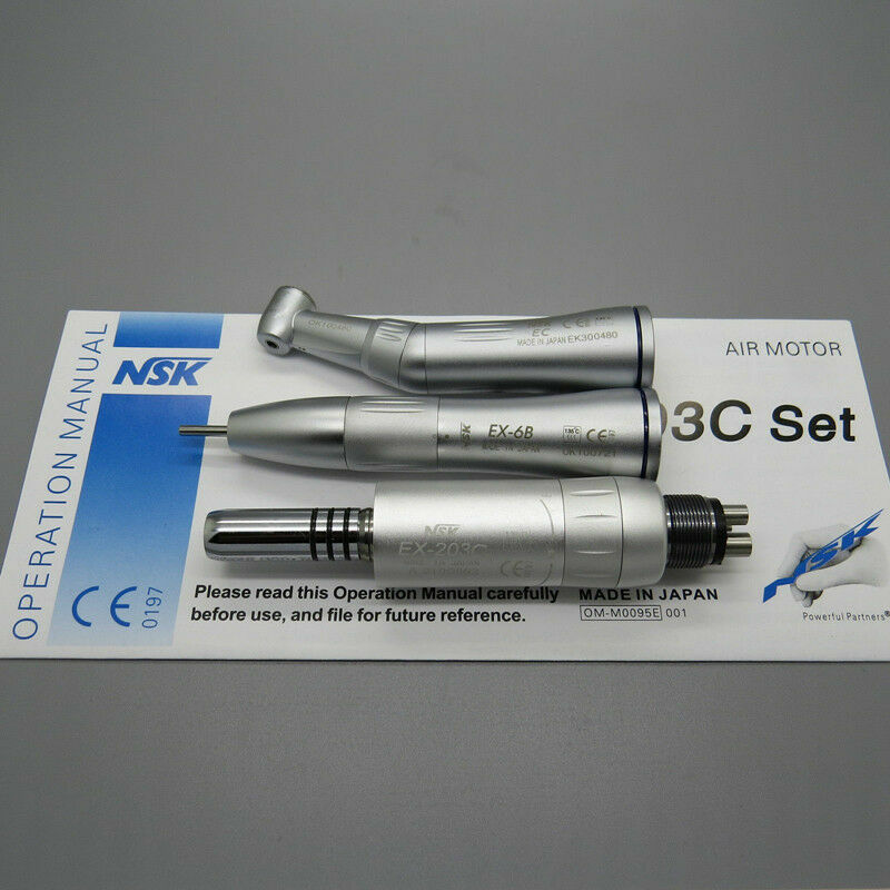 Dental Internal Water Spray Low Speed Handpiece Set Inner Channel Drill Kit M4