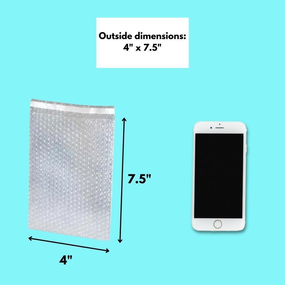 1100 4×7.5 Bubble Out Pouches / Bubble Bags Self Seal Protective Bags 4″ x 7.5″