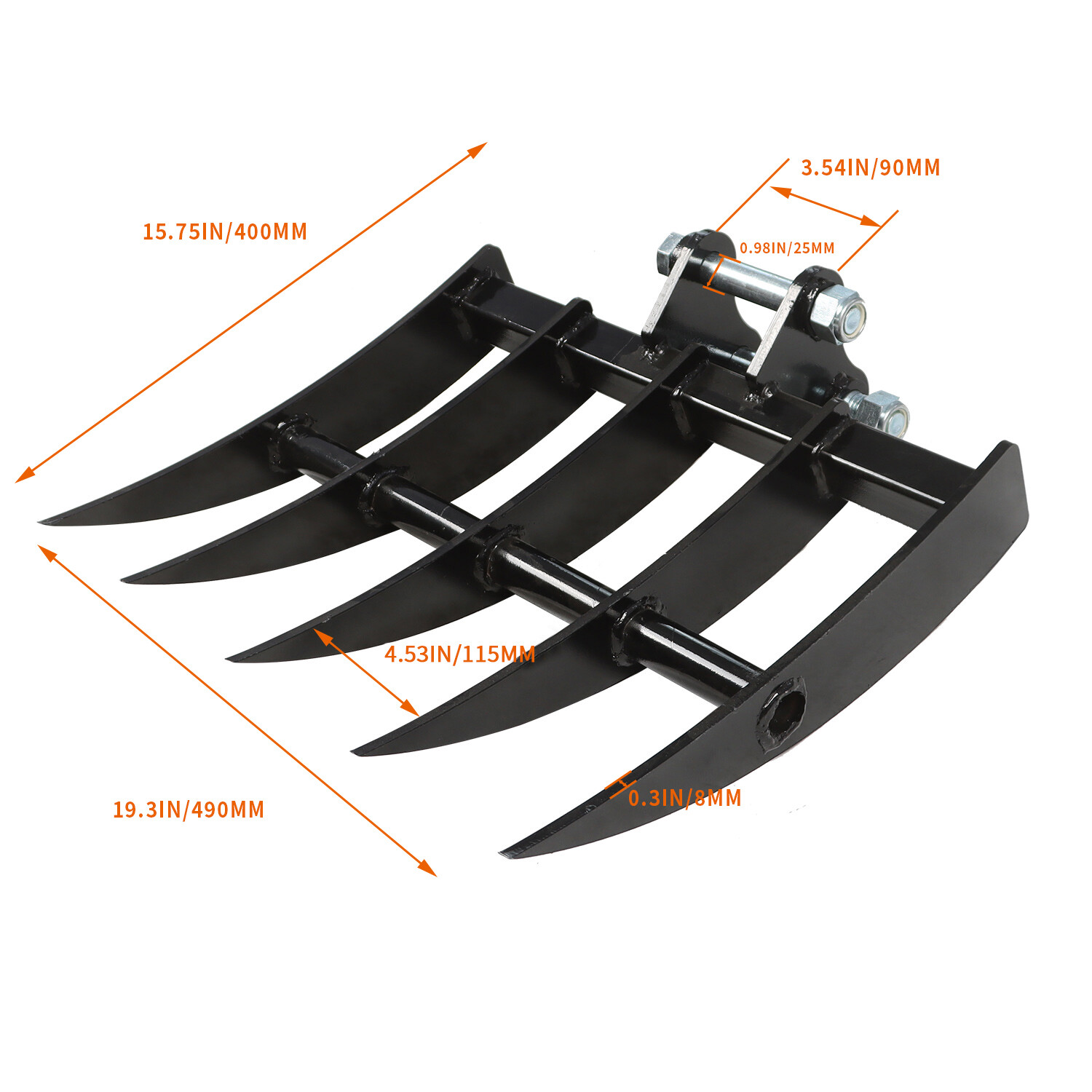 Rake Attachment for Mini Excavator One Ton to 1.5Ton Digger in Stock USA